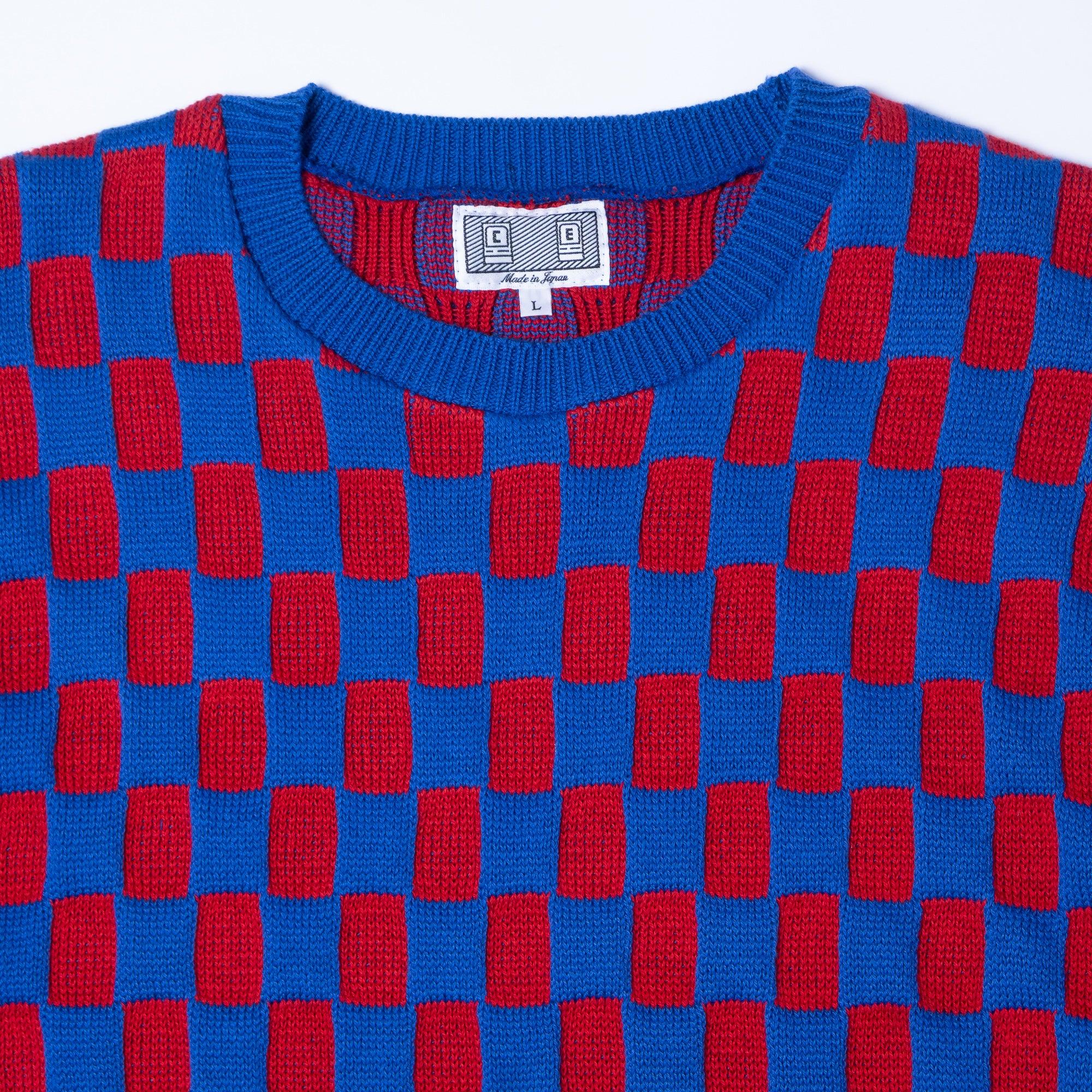 Cav Empt Rectangular Block Knit Sweater - Blue