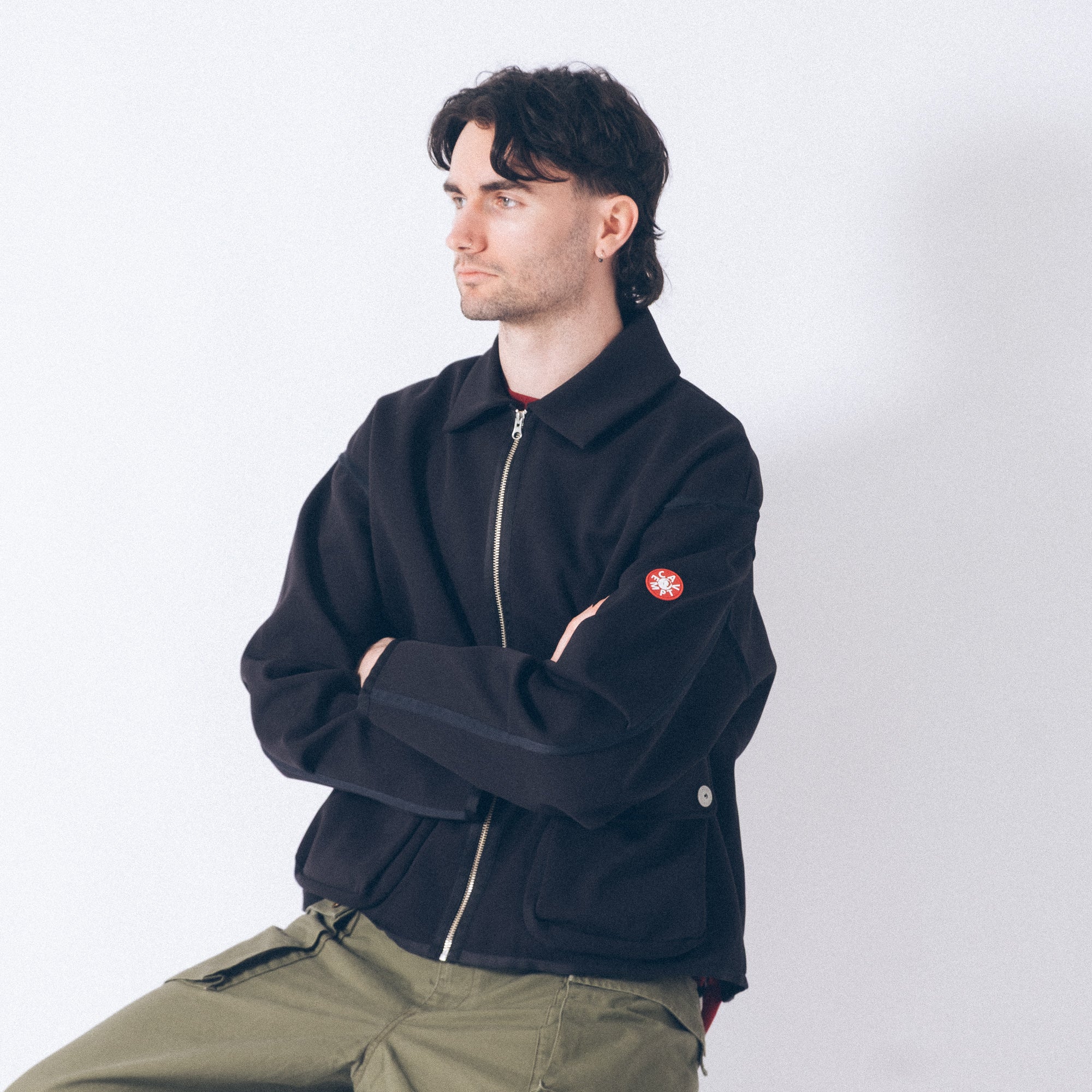Cav Empt Smooth Zip Up - Black