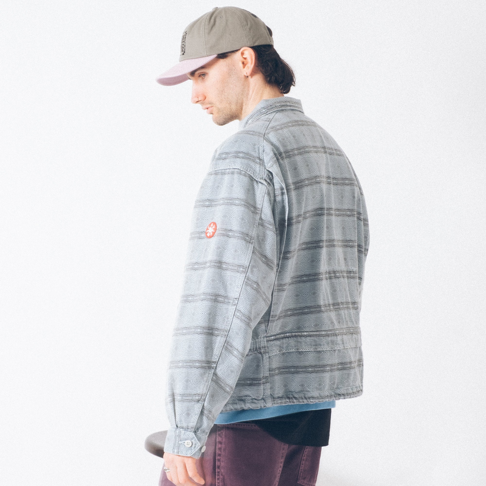 Cav Empt Overdye FK Pattern Button Jacket - Blue