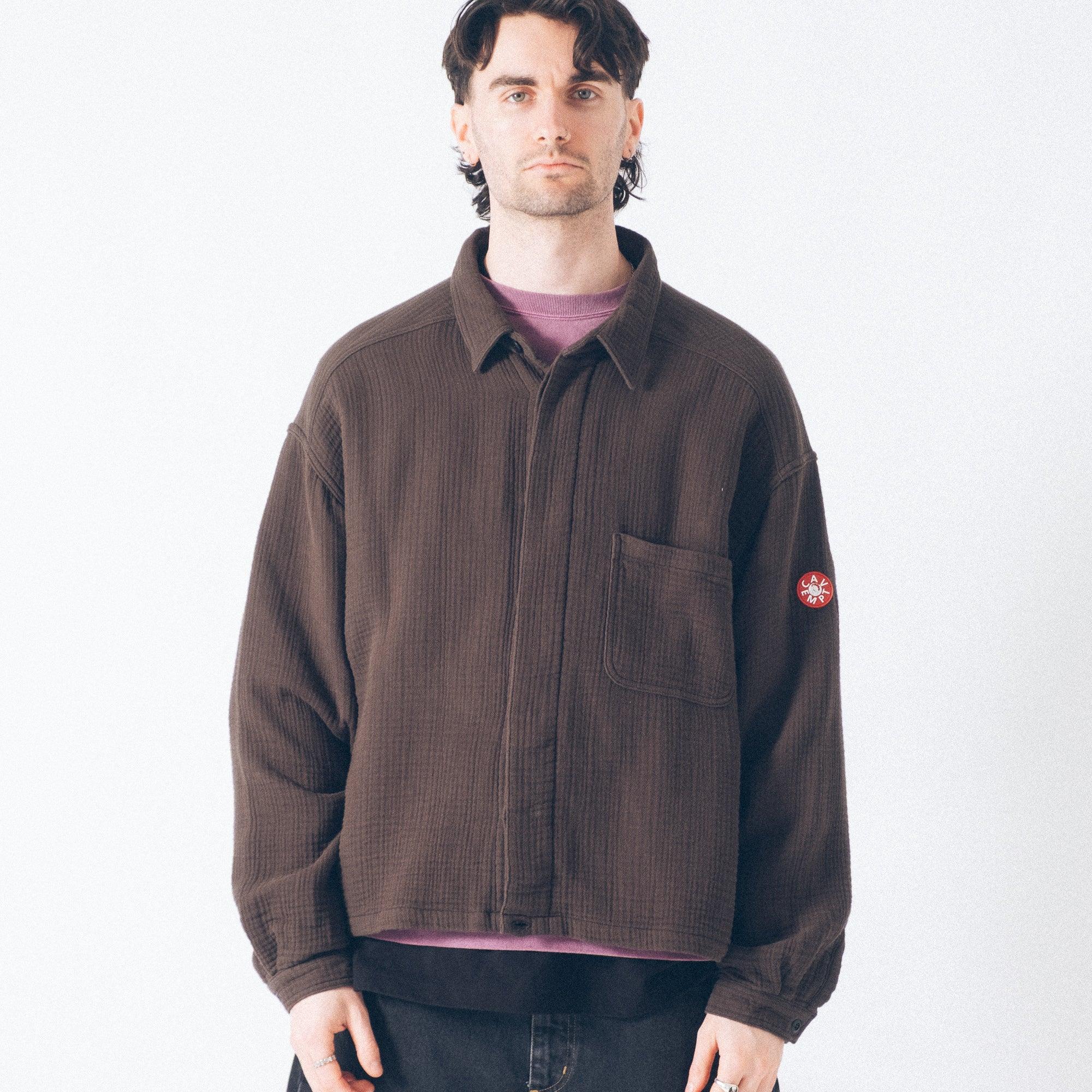 Cav Empt Cotton Gauze Short Shirt Jacket - Charcoal