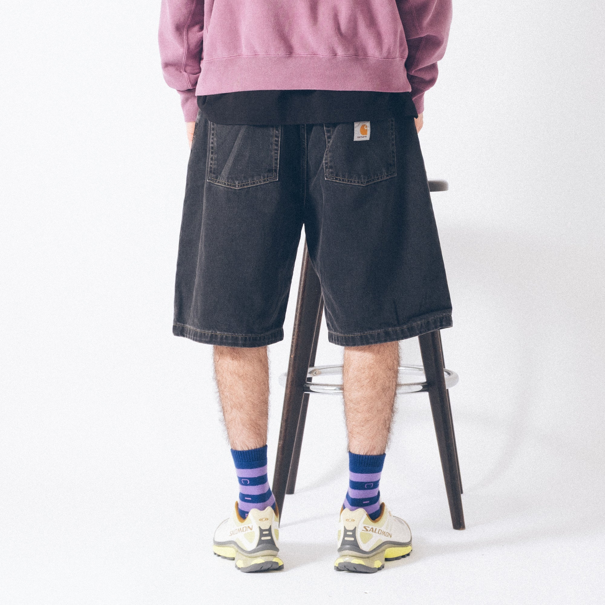 Carhartt WIP Brandon Short - Black Stone Washed