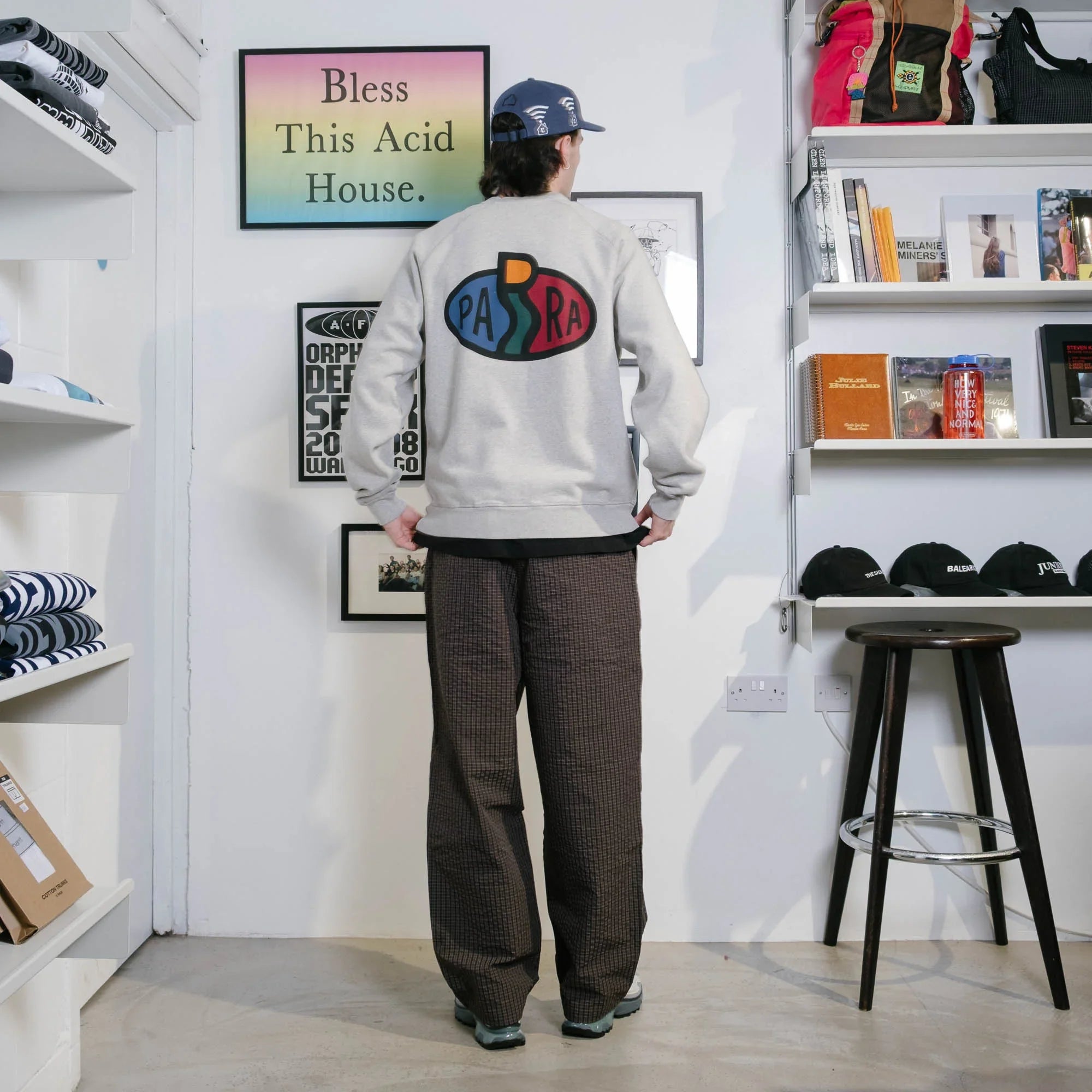By Parra Legs Logo Crew Neck Sweatshirt - Heather Grey