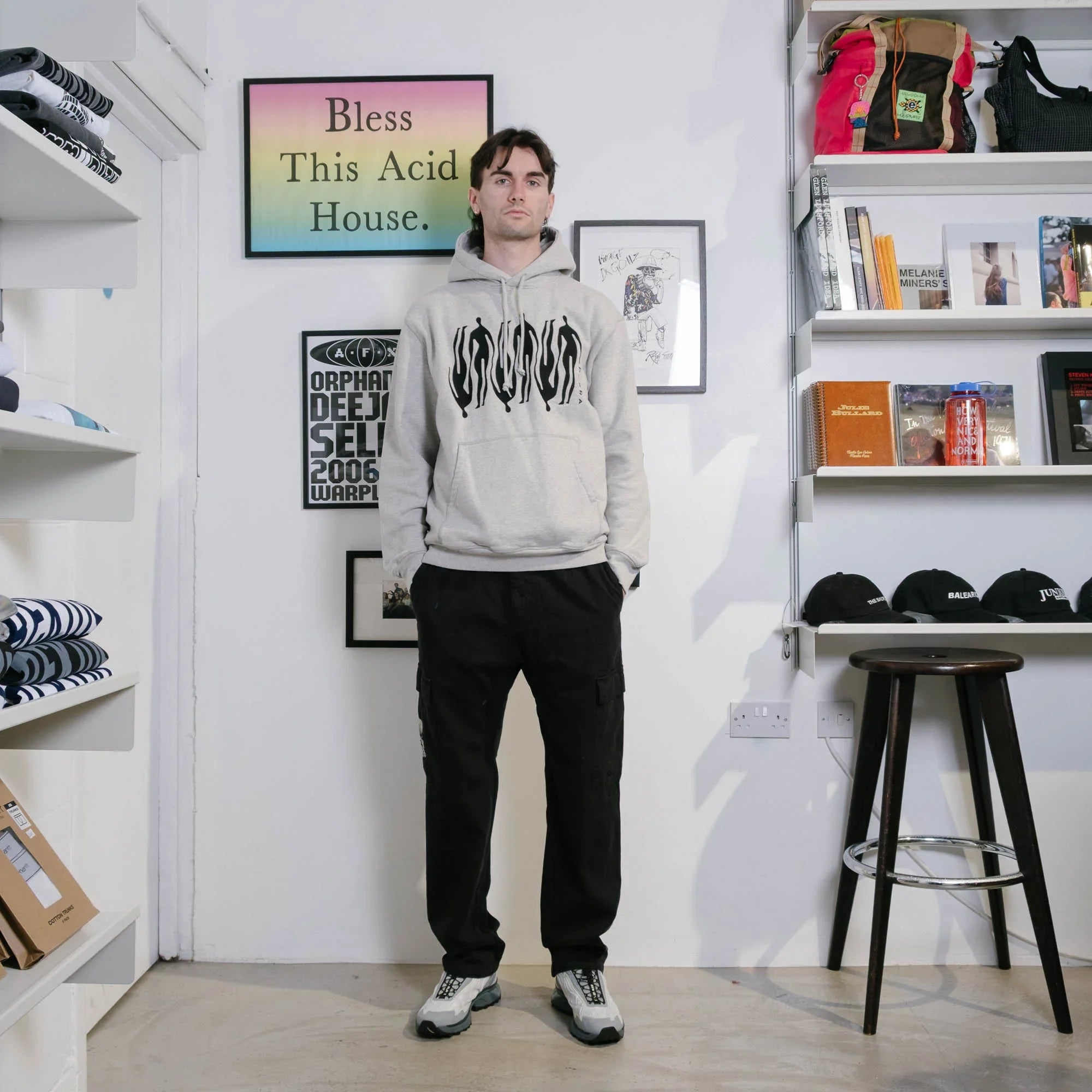 By Parra Connected Guy Hooded Sweatshirt - Heather Grey
