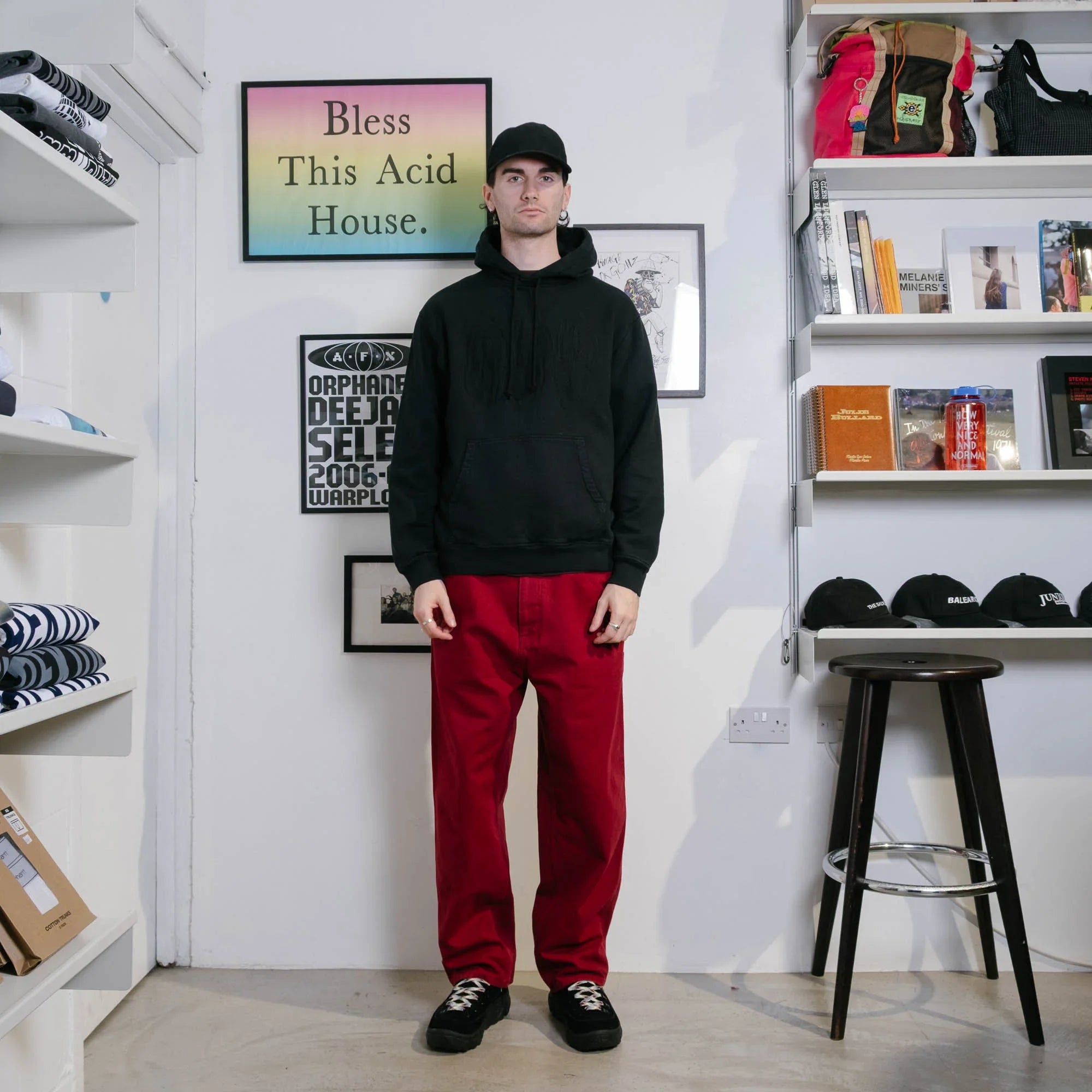 By Parra Connected Guy Hooded Sweatshirt - Black