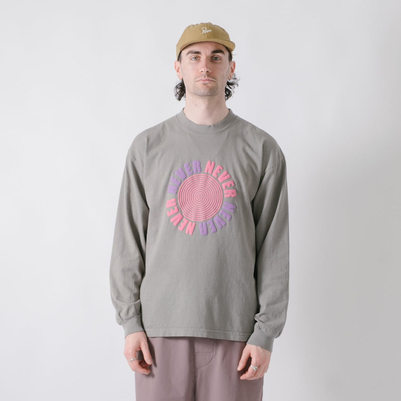 Never Never Spiral LS Tee - Eucalyptus
