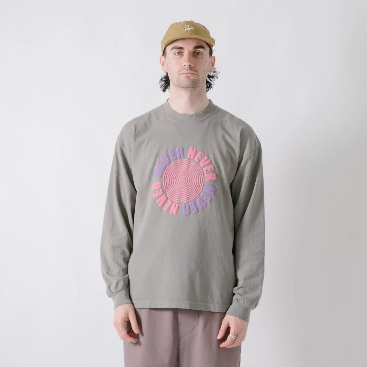 Never Never Spiral LS Tee - Eucalyptus