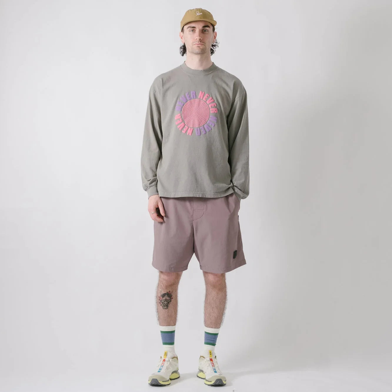 Never Never Spiral LS Tee - Eucalyptus