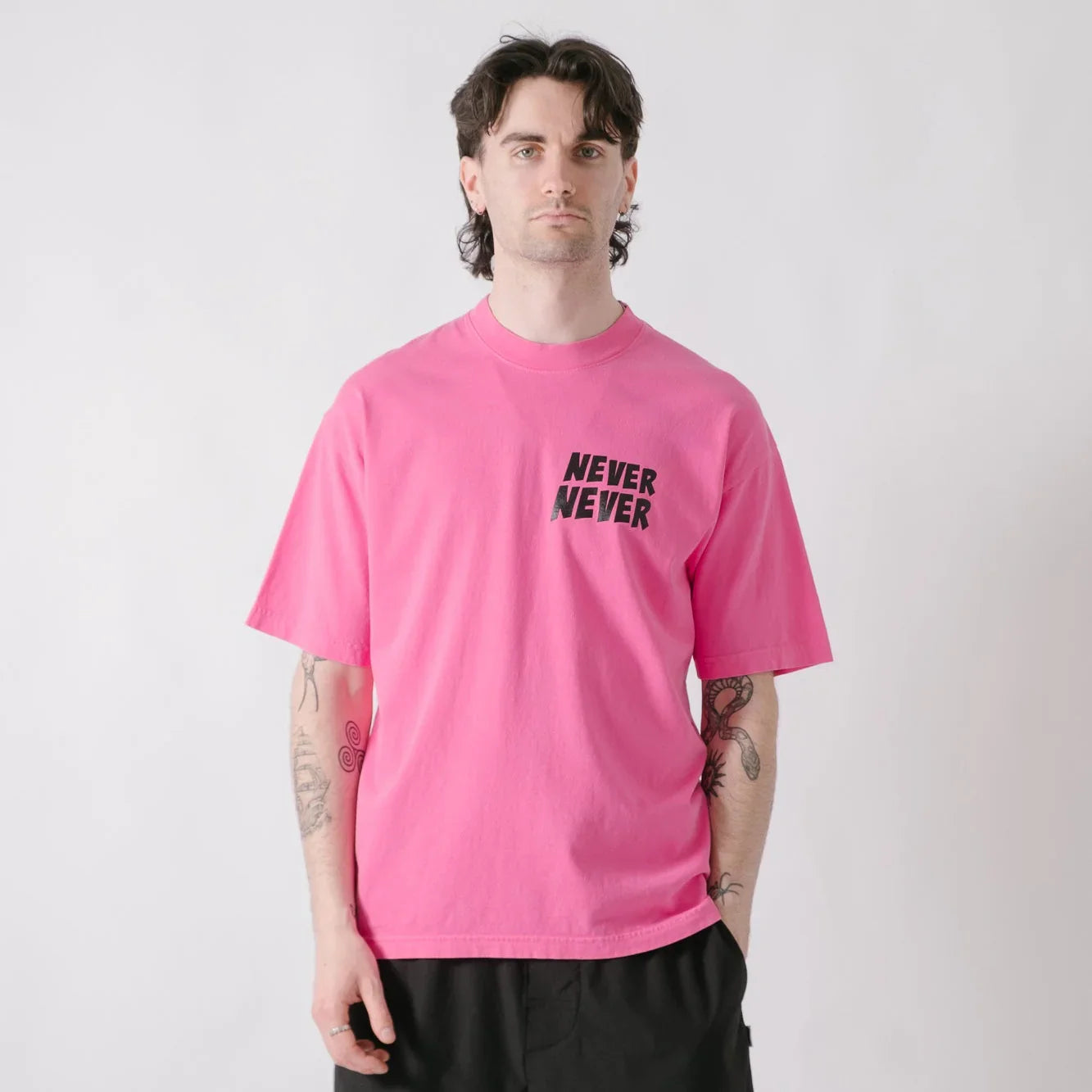 Never Never The Dude Tee - Lotus Pink