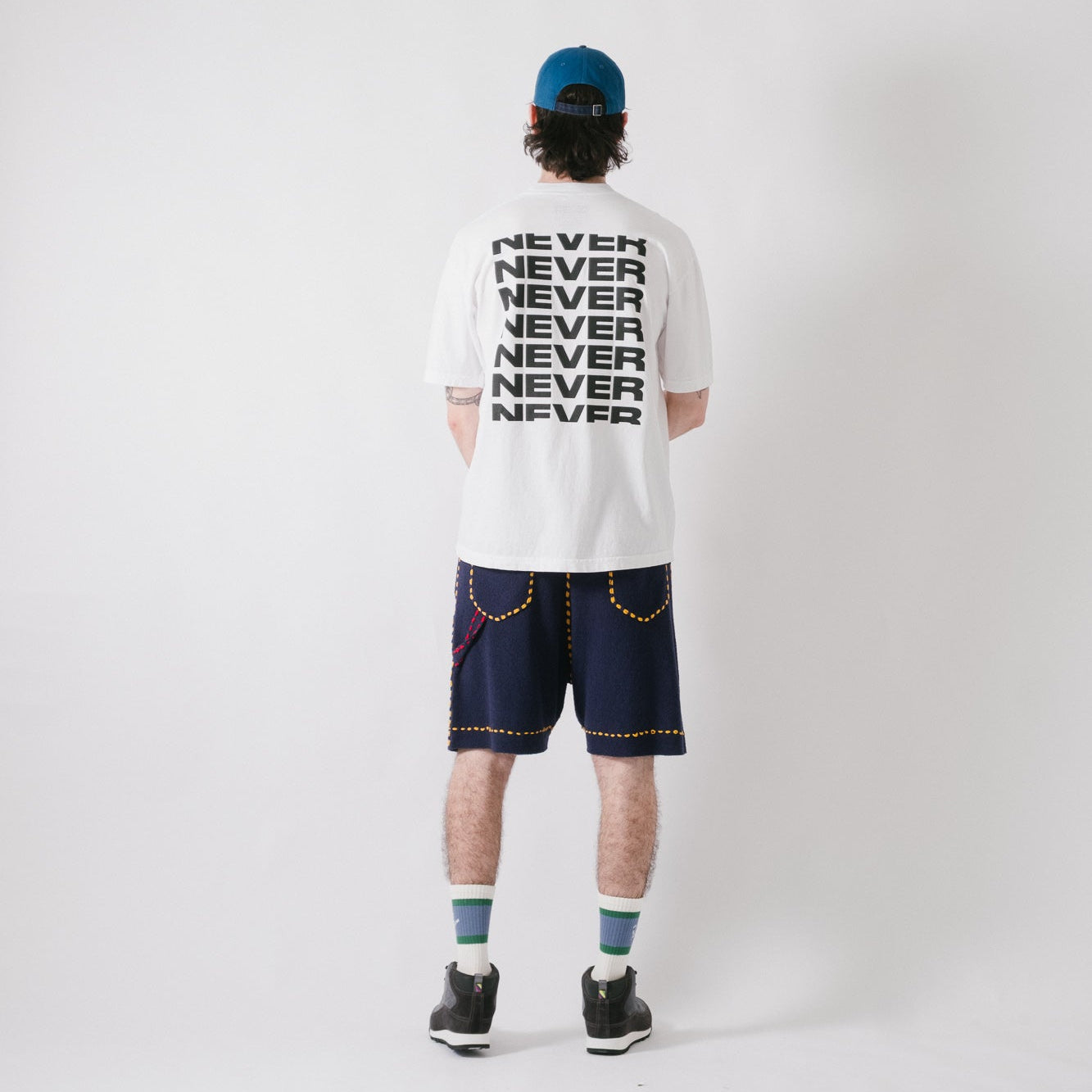 Never Never Stack Tee - White