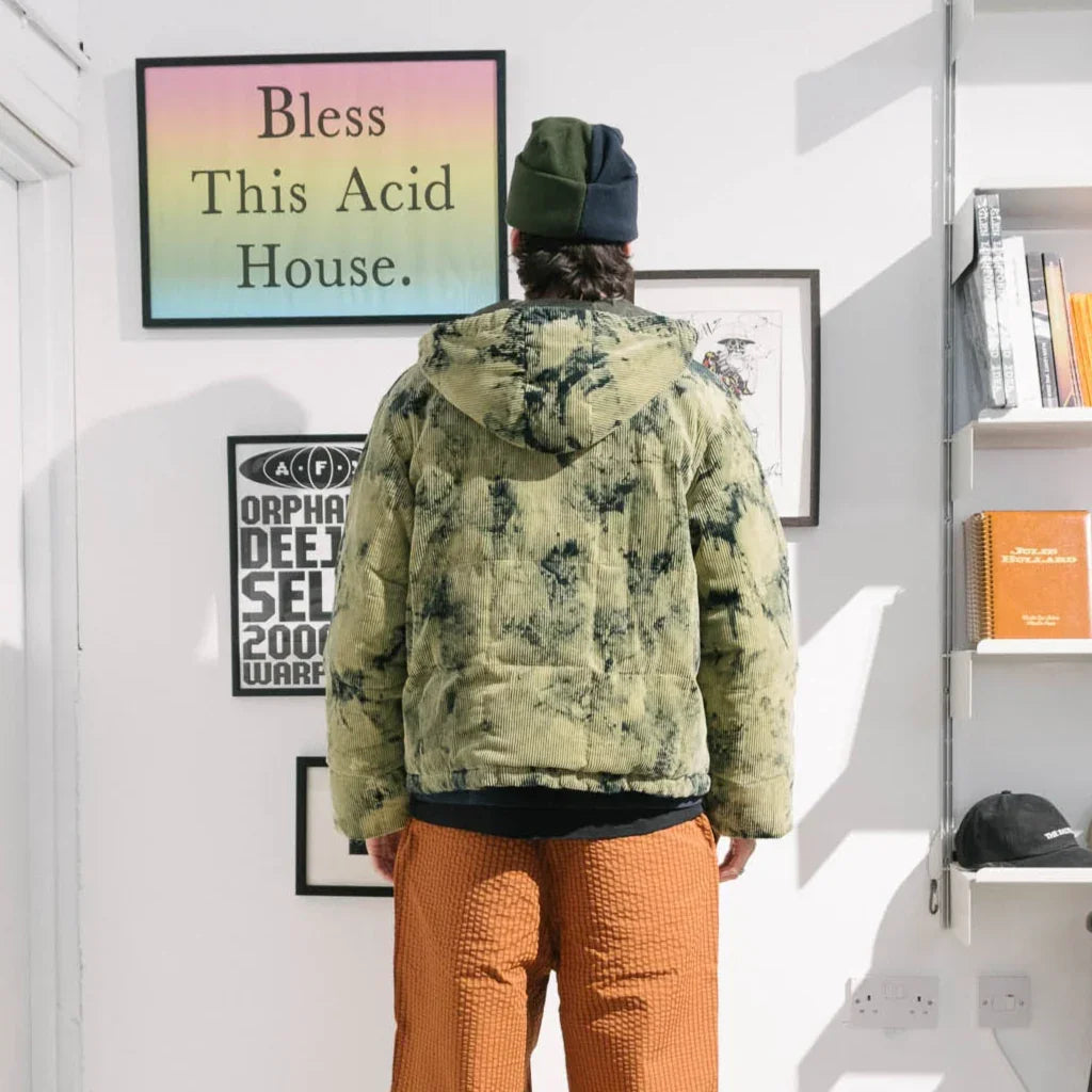 Brain Dead Bleach Dyed Dimension Puffer Jacket - Olive