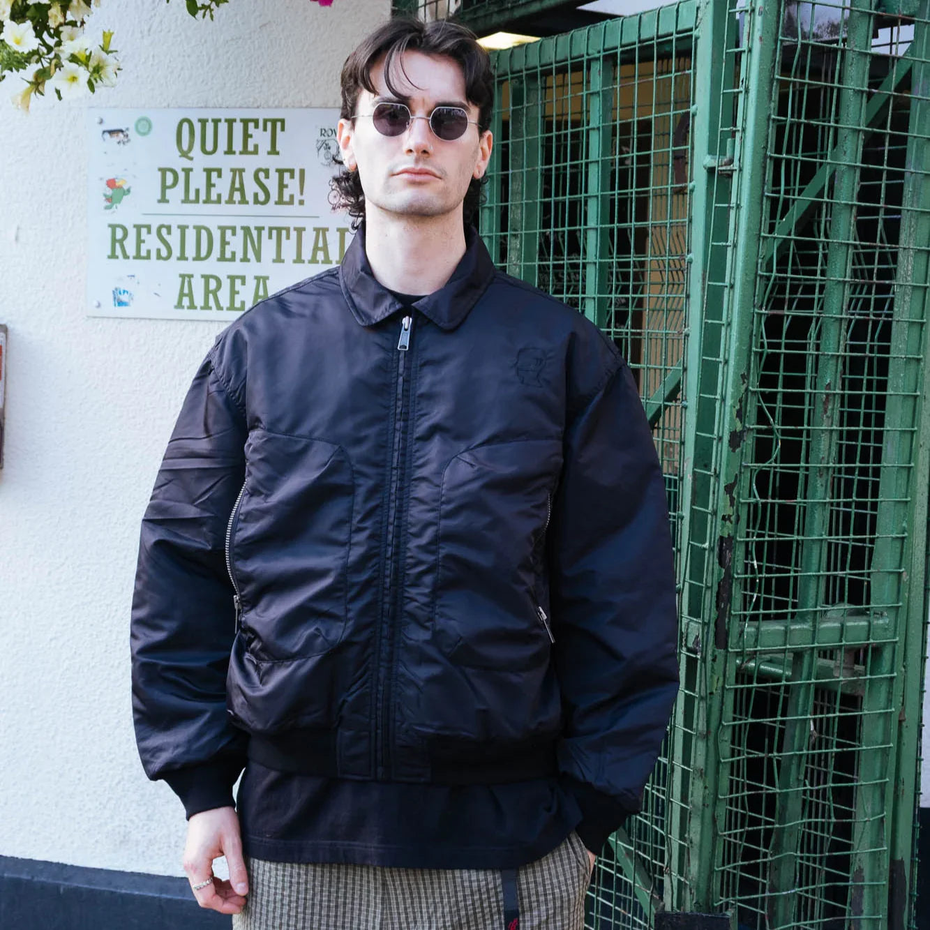 Brain Dead Embroidered 3D Flight Jacket - Black