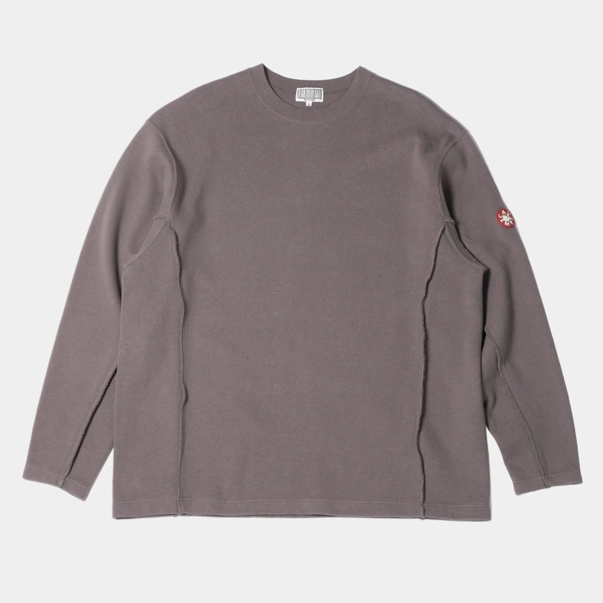 Cav Empt Side Seam DBL Knit Long Sleeve Top - Khaki