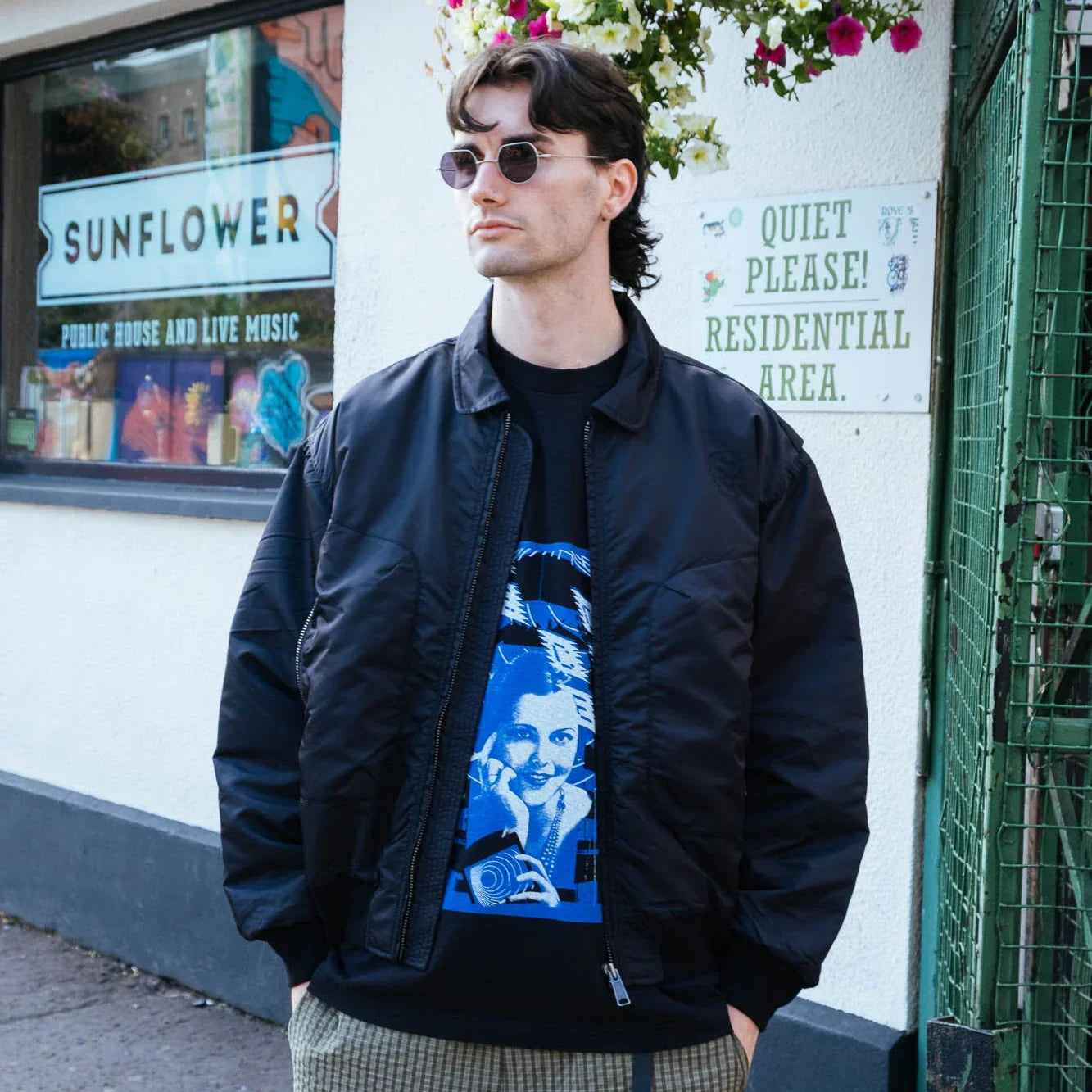 Brain Dead Embroidered 3D Flight Jacket - Black