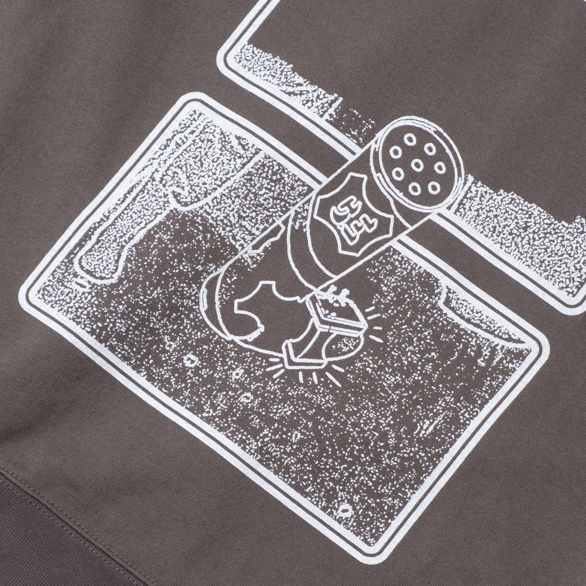 Cav Empt MD Clean Room LIGHT BIG Crew Neck Sweatshirt - Charcoal