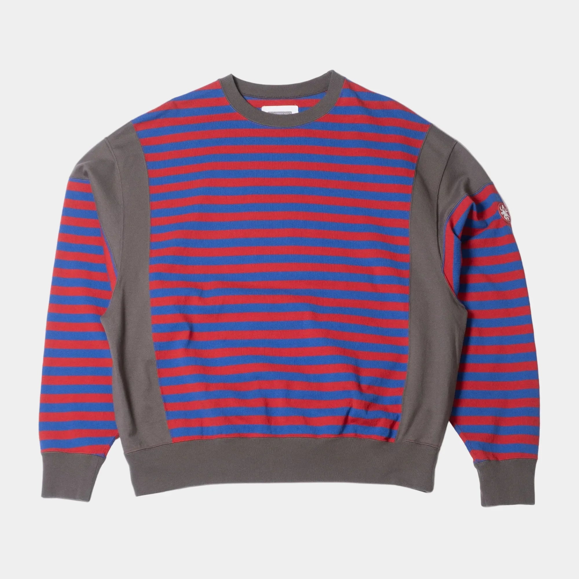 Cav Empt Side Colour Stripe Light Crew Neck Sweatshirt - Red