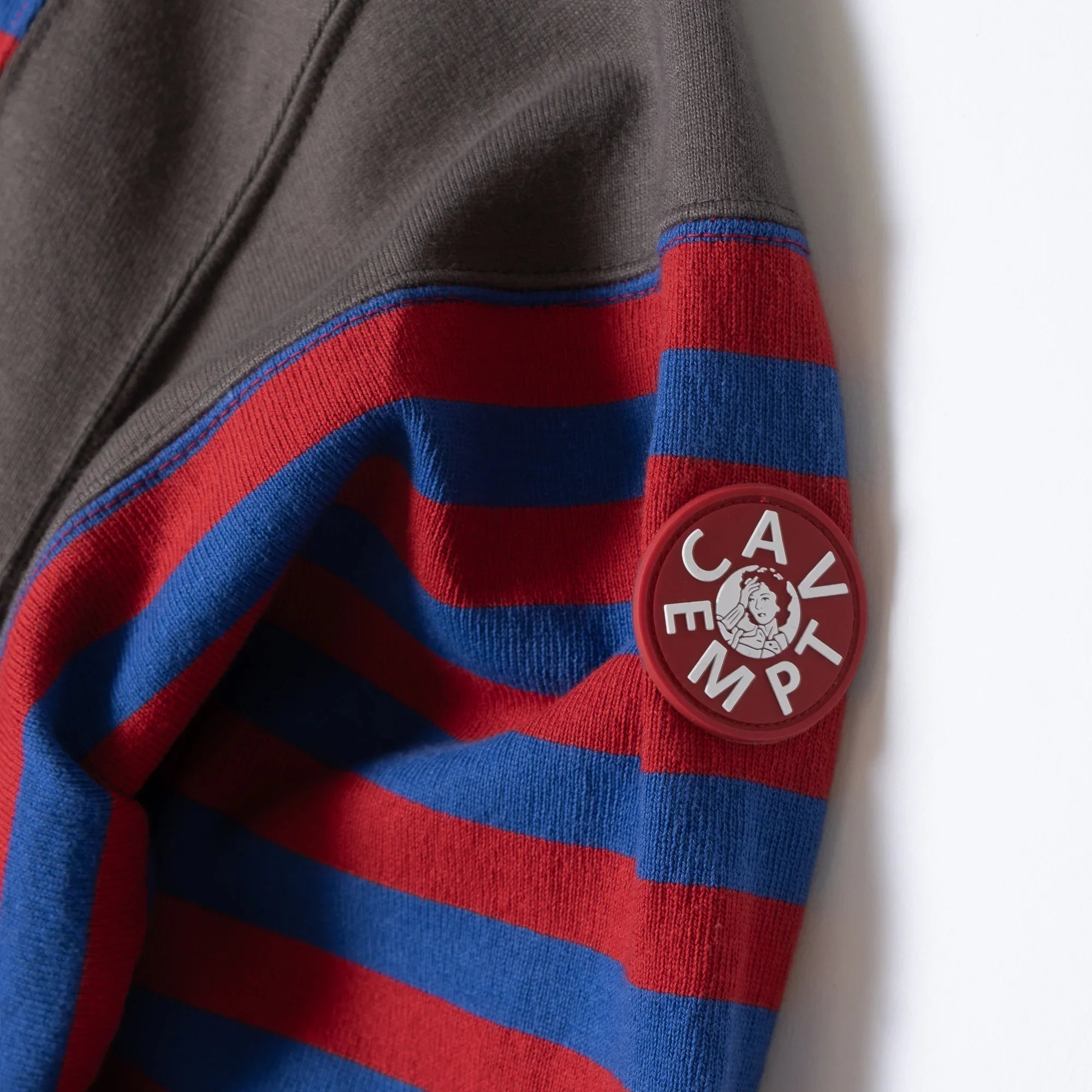Cav Empt Side Colour Stripe Light Crew Neck Sweatshirt - Red