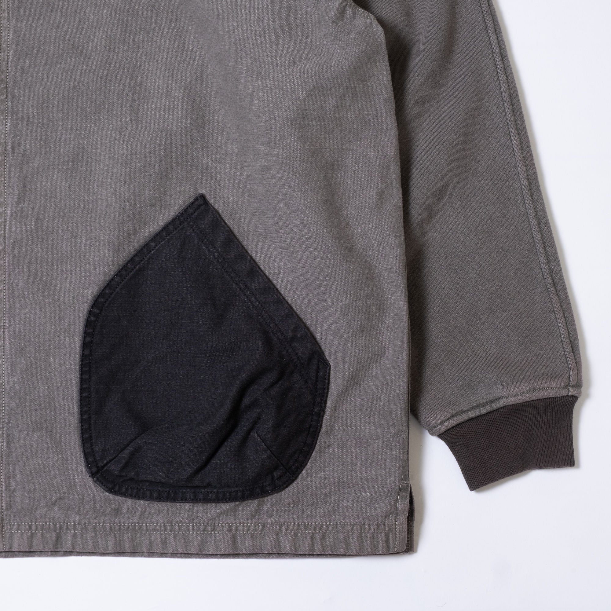 Cav Empt Overdye Jersey Sleeve Zip Jacket - Khaki