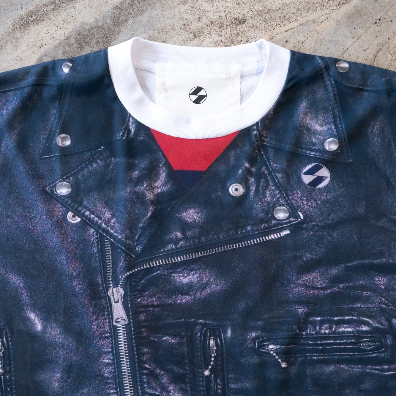 The Salvages Moto Border T-Shirt - White