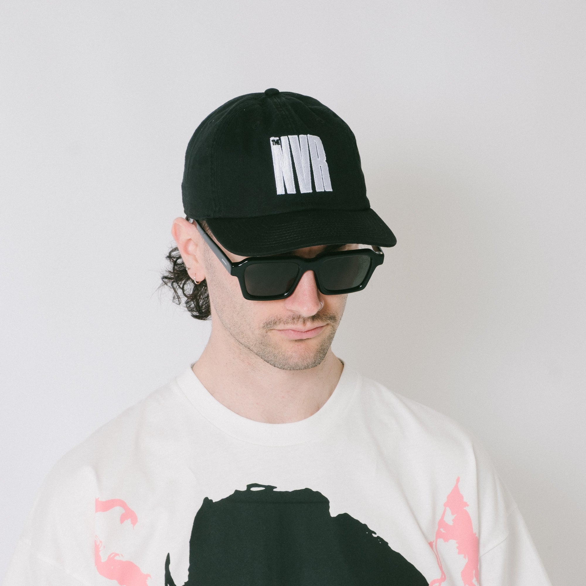 Never Never NVR 6 Panel Hat - Black