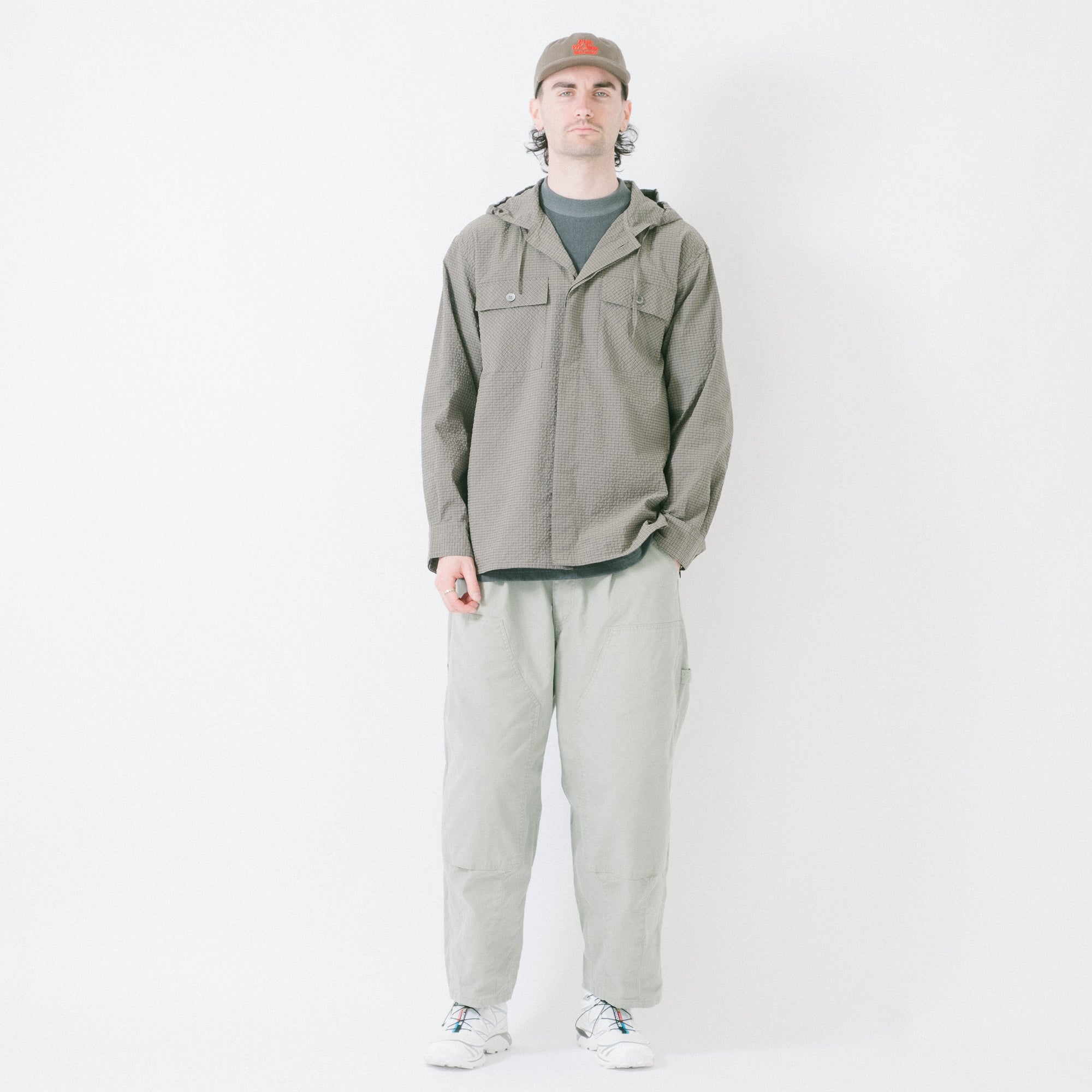 is-ness Quick-Drying Hoodie Shirt - Charcoal