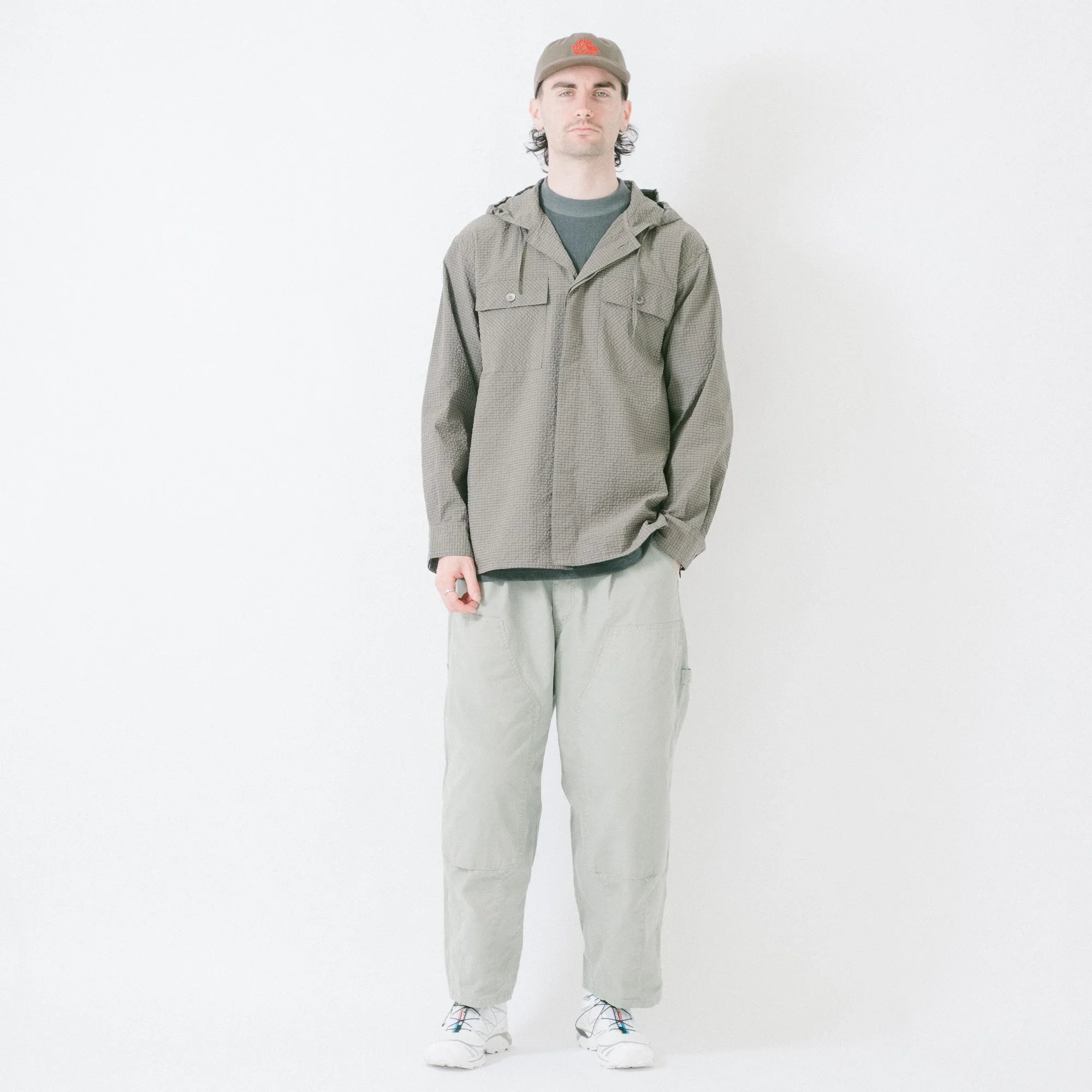 is-ness Quick-Drying Hoodie Shirt - Charcoal