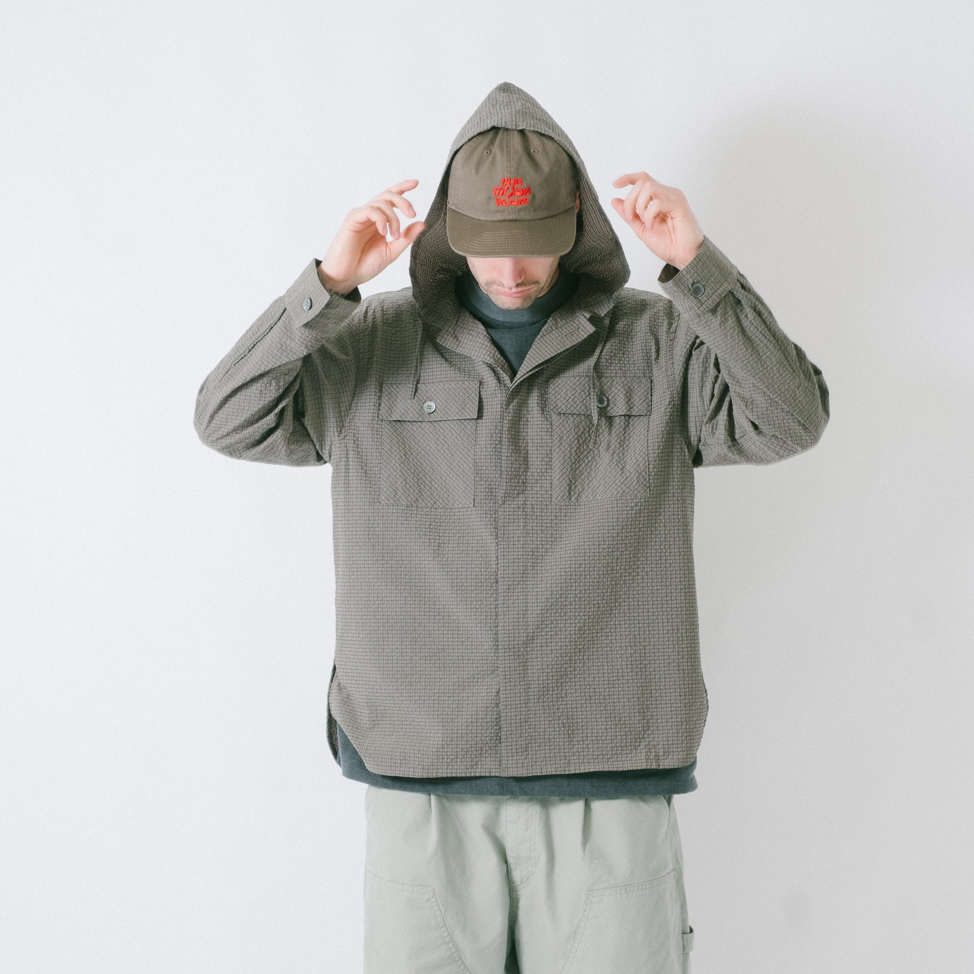 is-ness Quick-Drying Hoodie Shirt - Charcoal