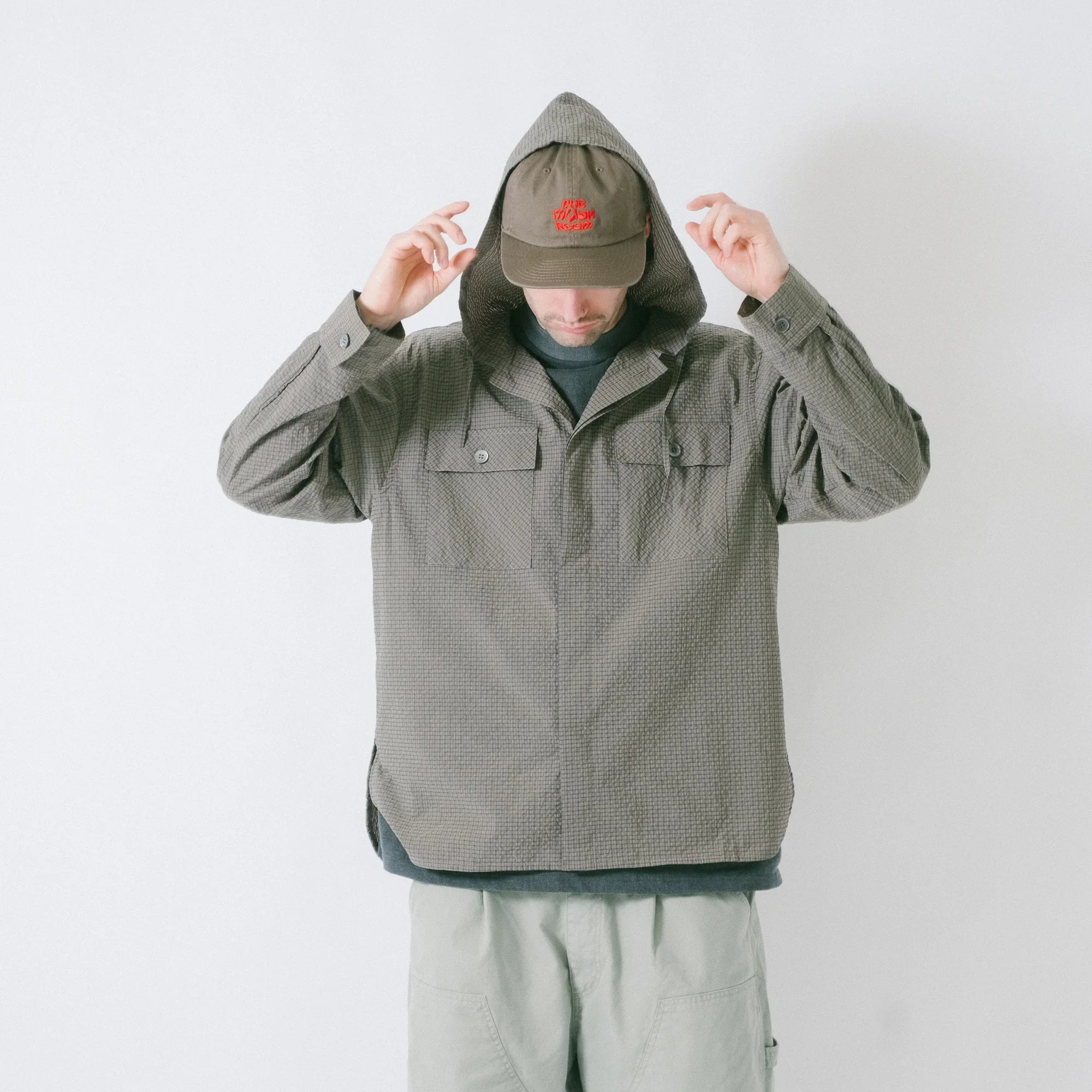 is-ness Quick-Drying Hoodie Shirt - Charcoal