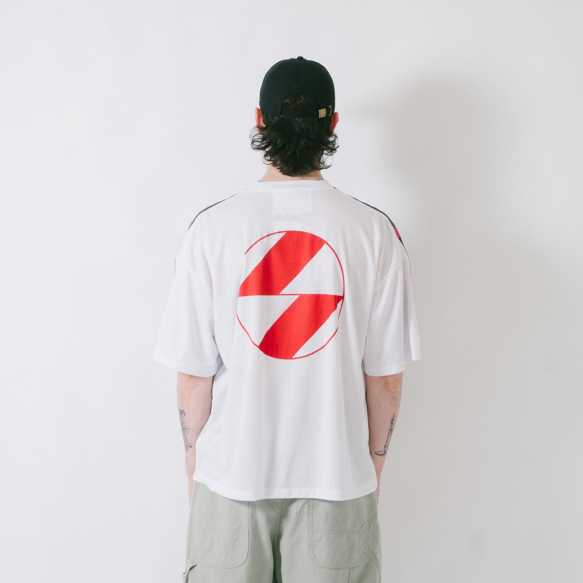 The Salvages Moto Border T-Shirt - White