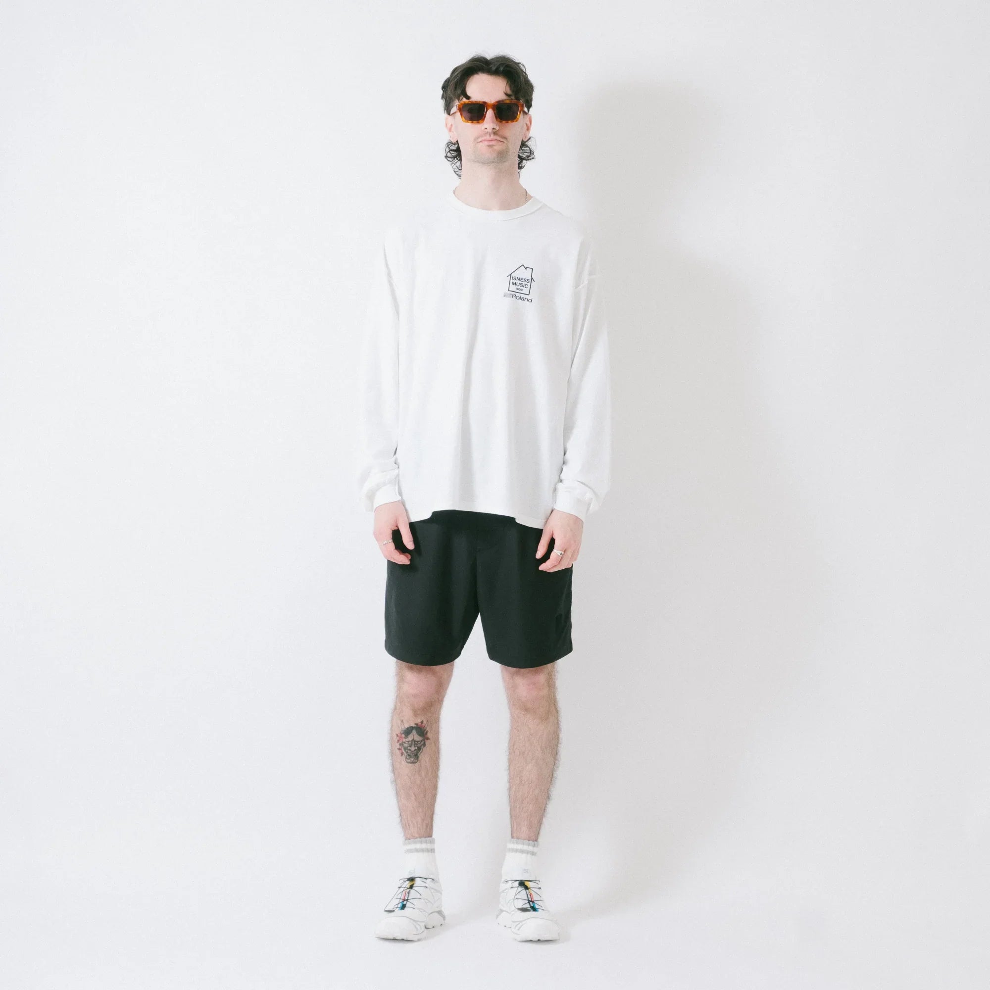 is-ness x Roland TR-909 LS Tee - White