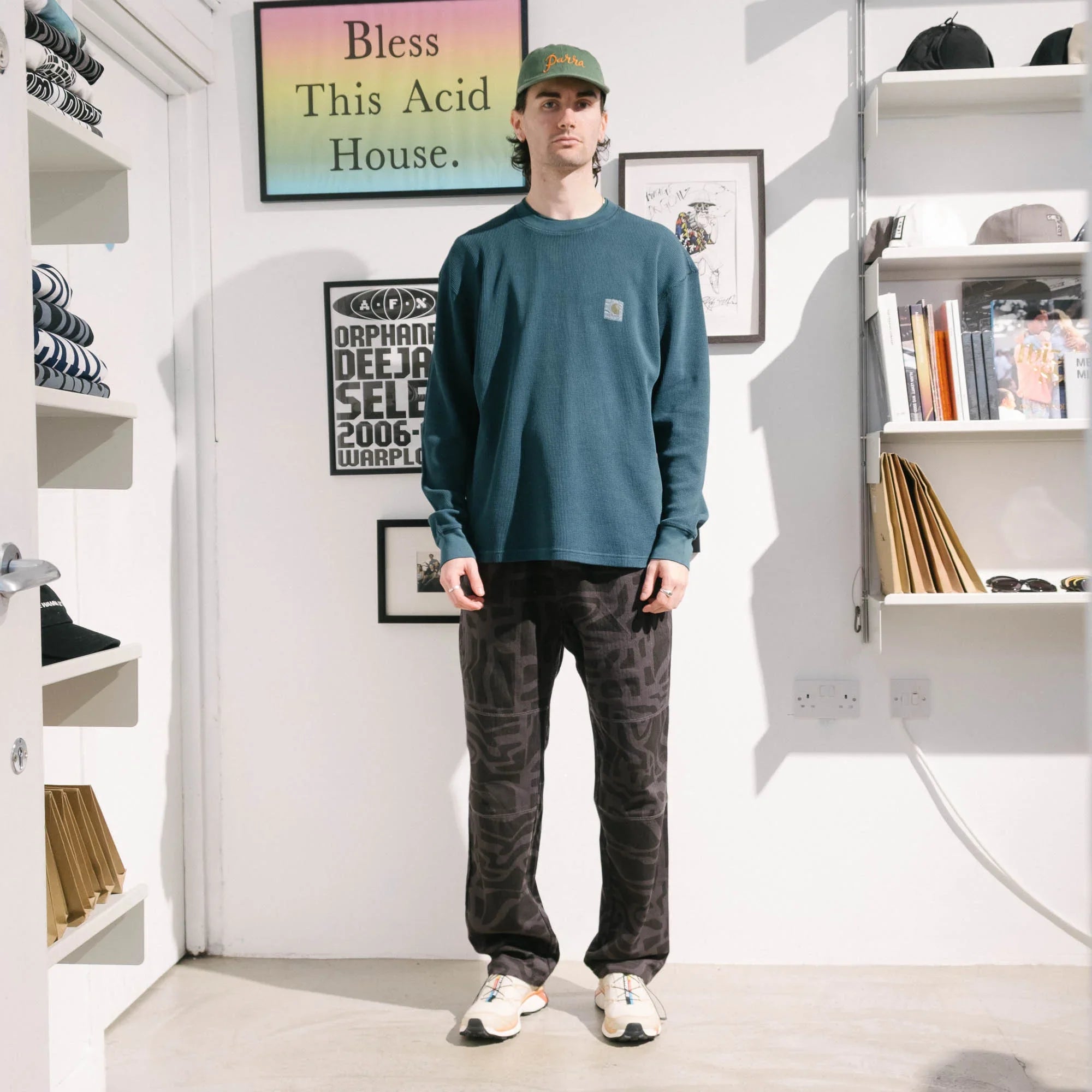 Carhartt WIP L/S Vista Waffle T-Shirt - Deep Lagoon