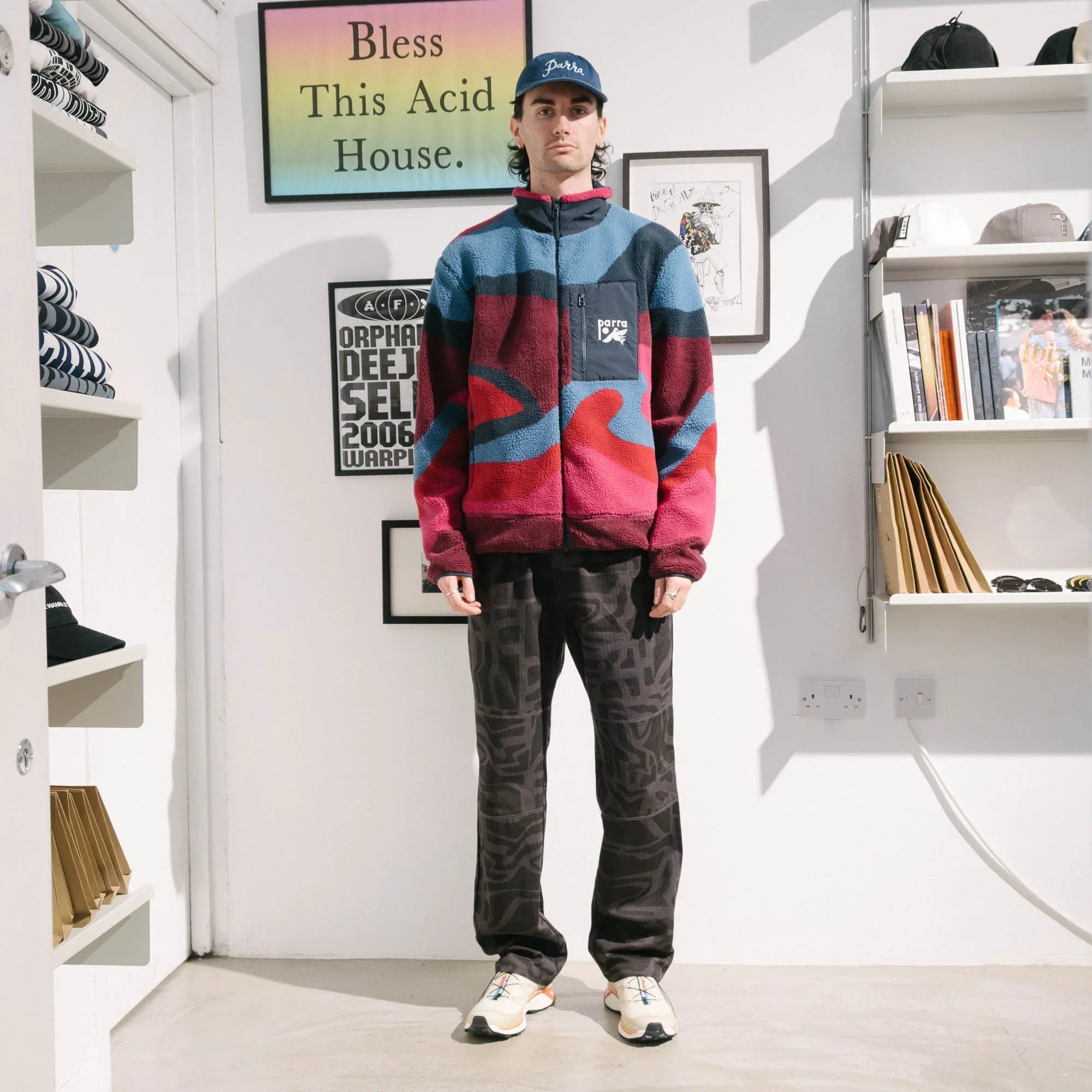 By Parra Full FTP Booster Polar Fleece Jacket - Red