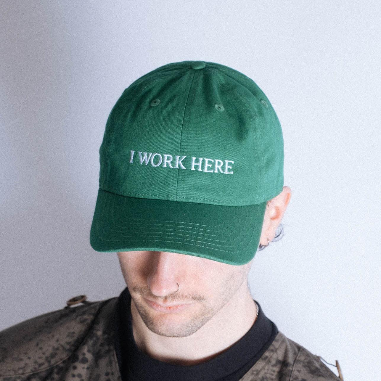 IDEA I Work Here Hat - Green - Never Never