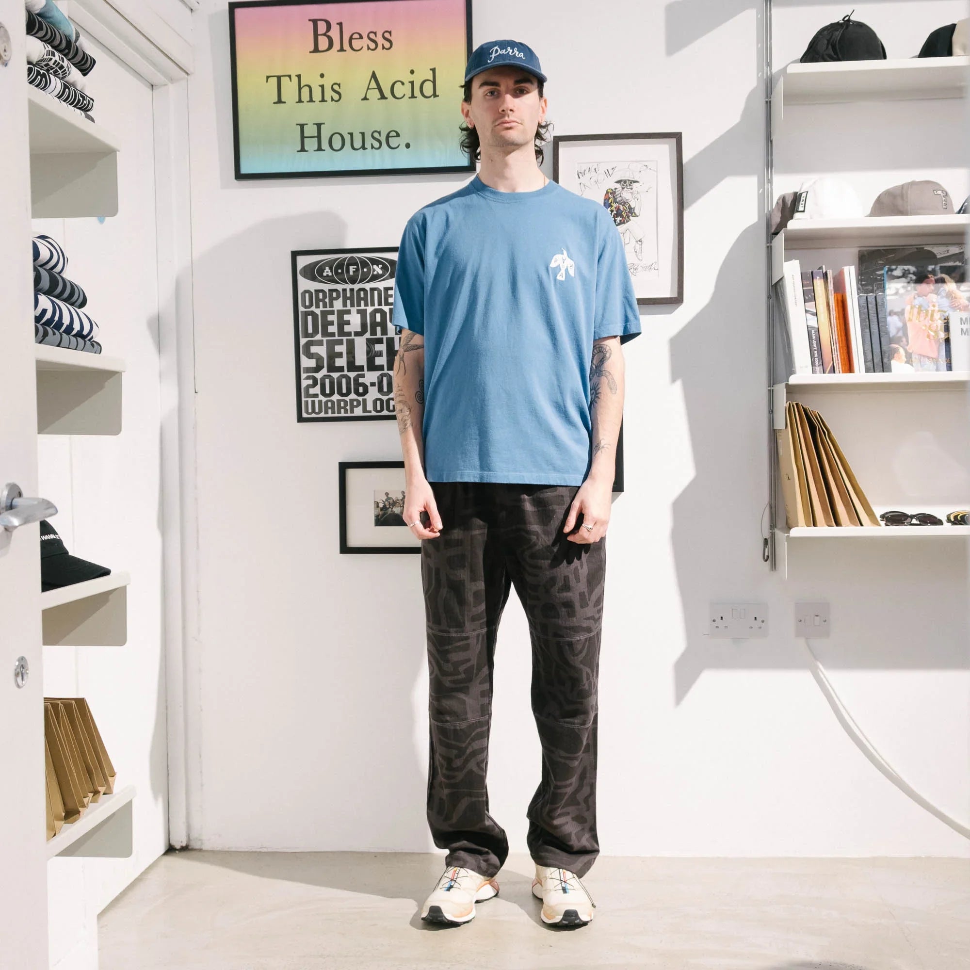 By Parra Crow Logo T-Shirt - Blue