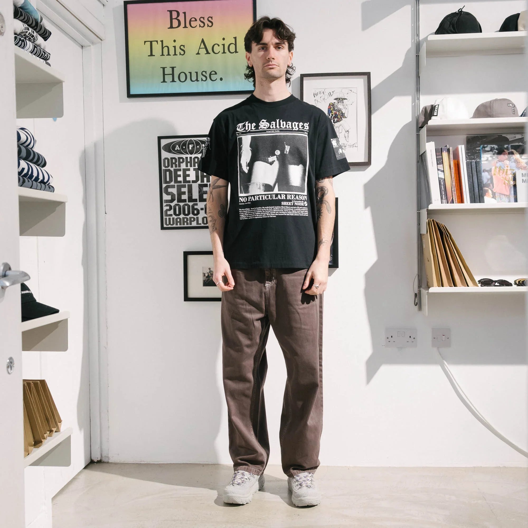 The Salvages No Particular Reason Sheet Noise T-Shirt - Black