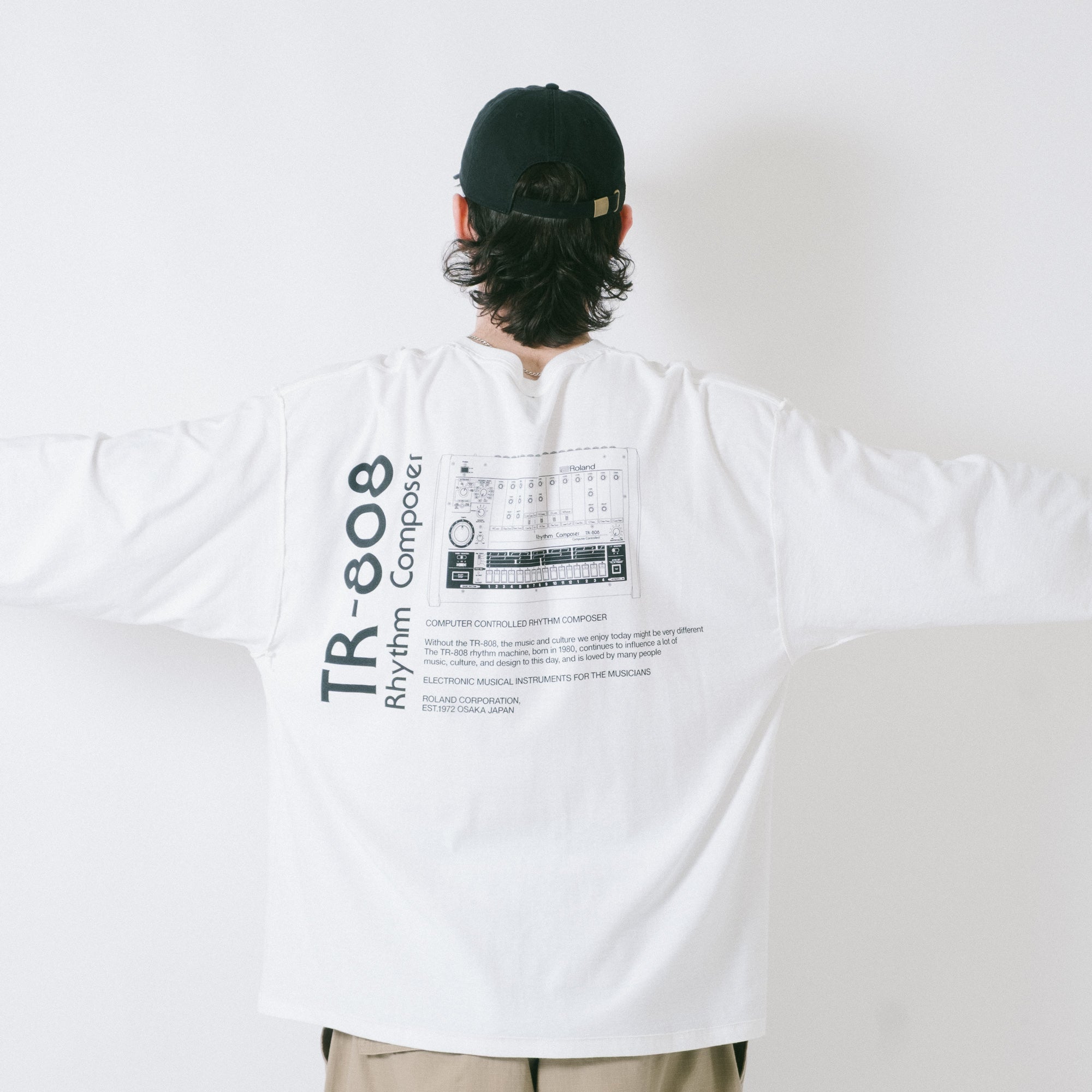 is-ness x Roland TR-808 LS Tee - White