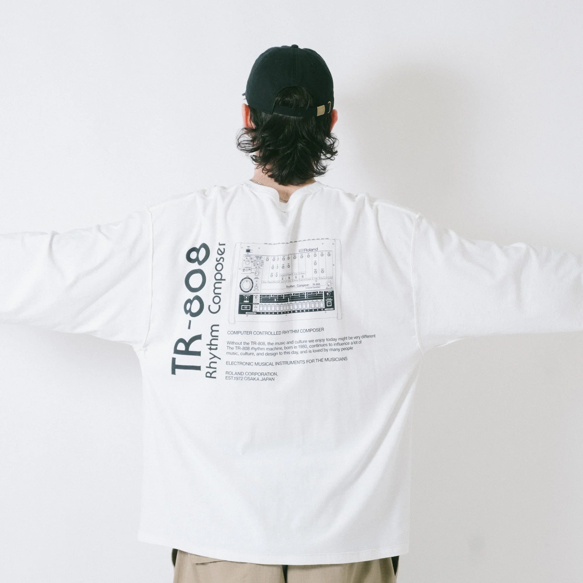 is-ness x Roland TR-808 LS Tee - White