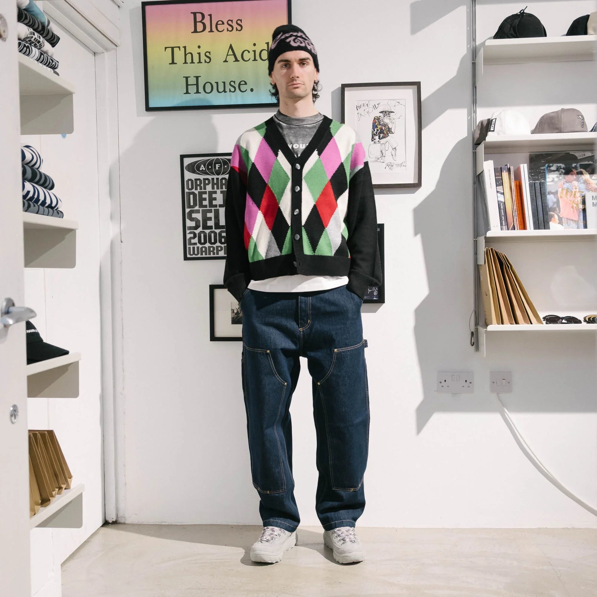 The Salvages Verlaine Cardigan - Black/Multi