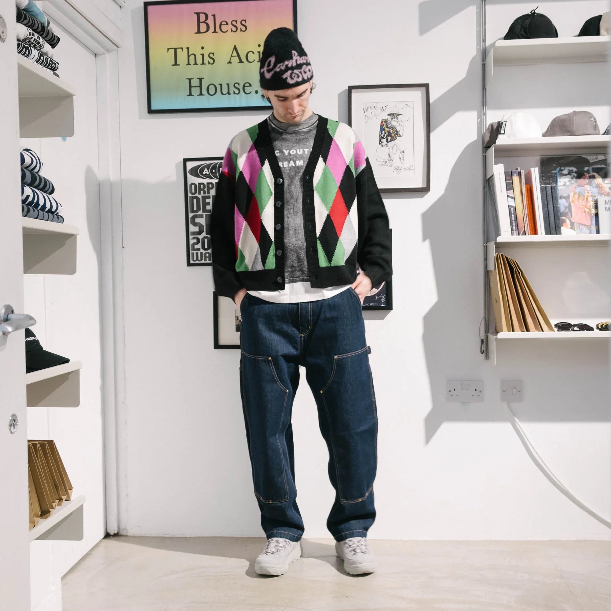 The Salvages Verlaine Cardigan - Black/Multi