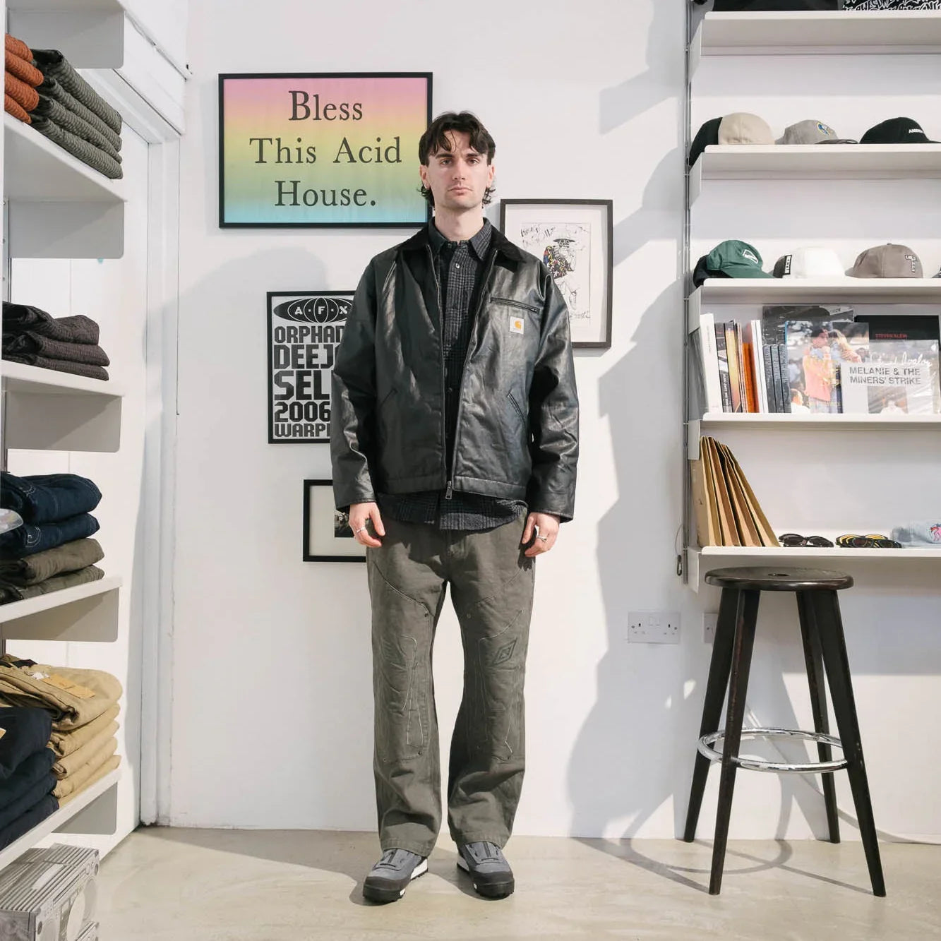 is-ness Checkered Standard Shirt - Navy Check