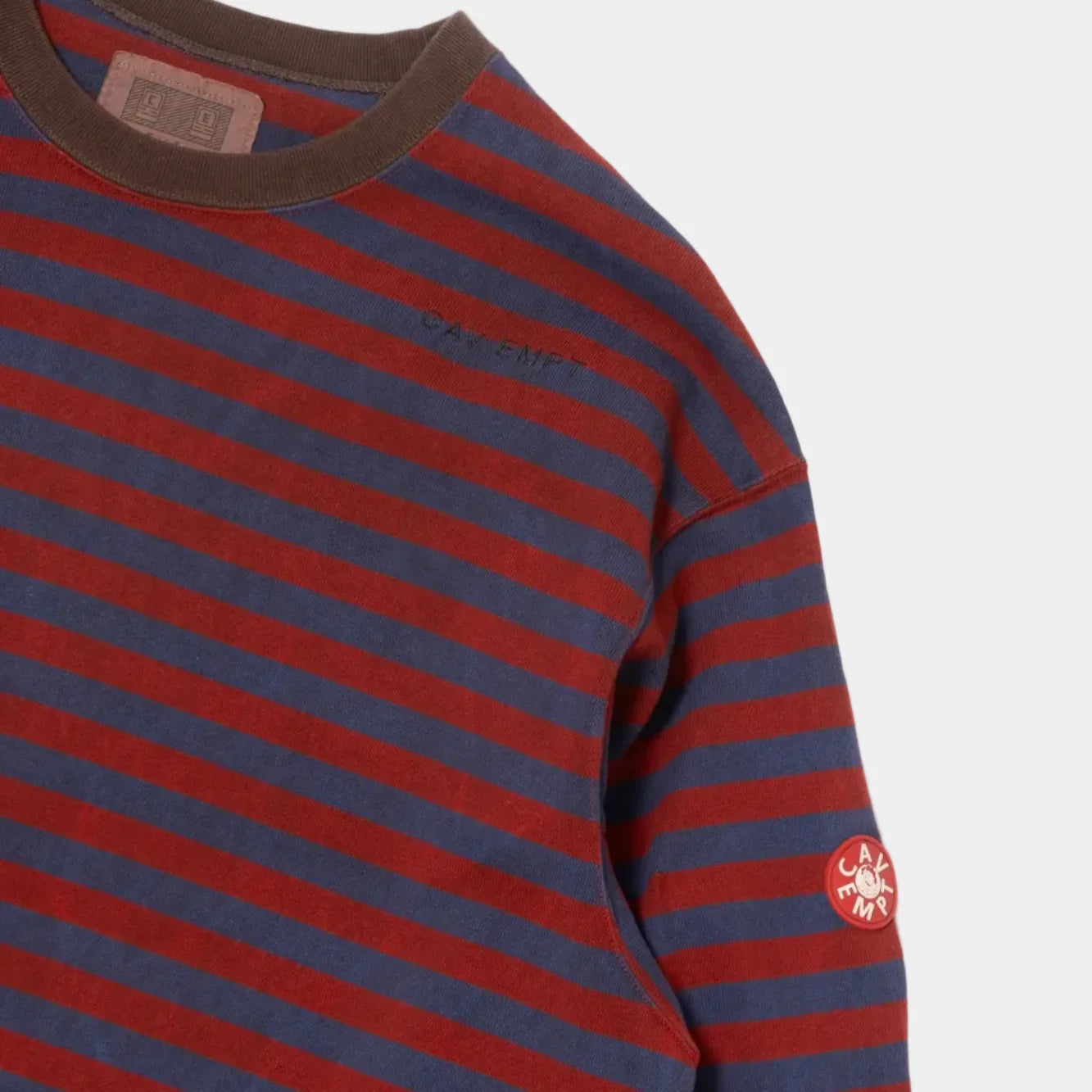 Cav Empt Overdye Stripe Long Sleeve Top - Brown