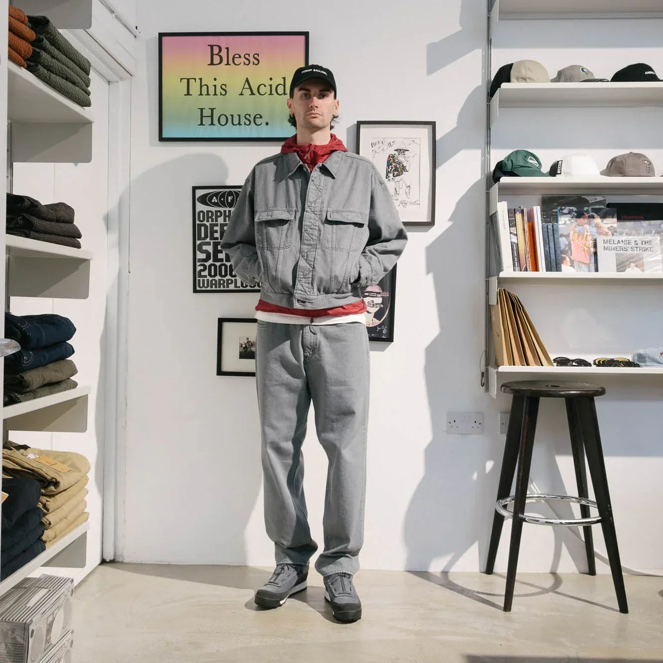 Cav Empt 1992 Washed Black Denim Jean - Grey