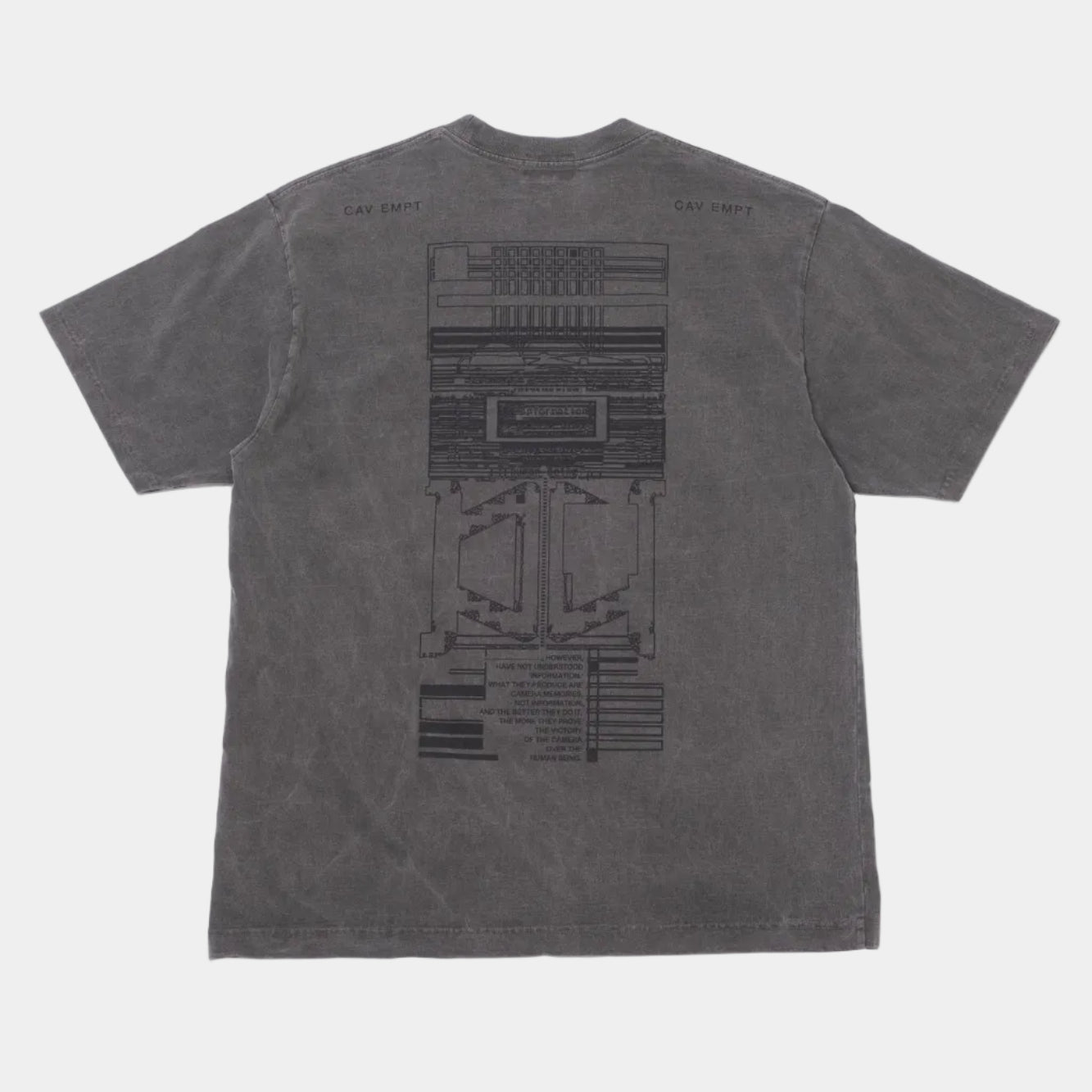 Cav Empt Overdye MD The Camera T-Shirt - Charcoal
