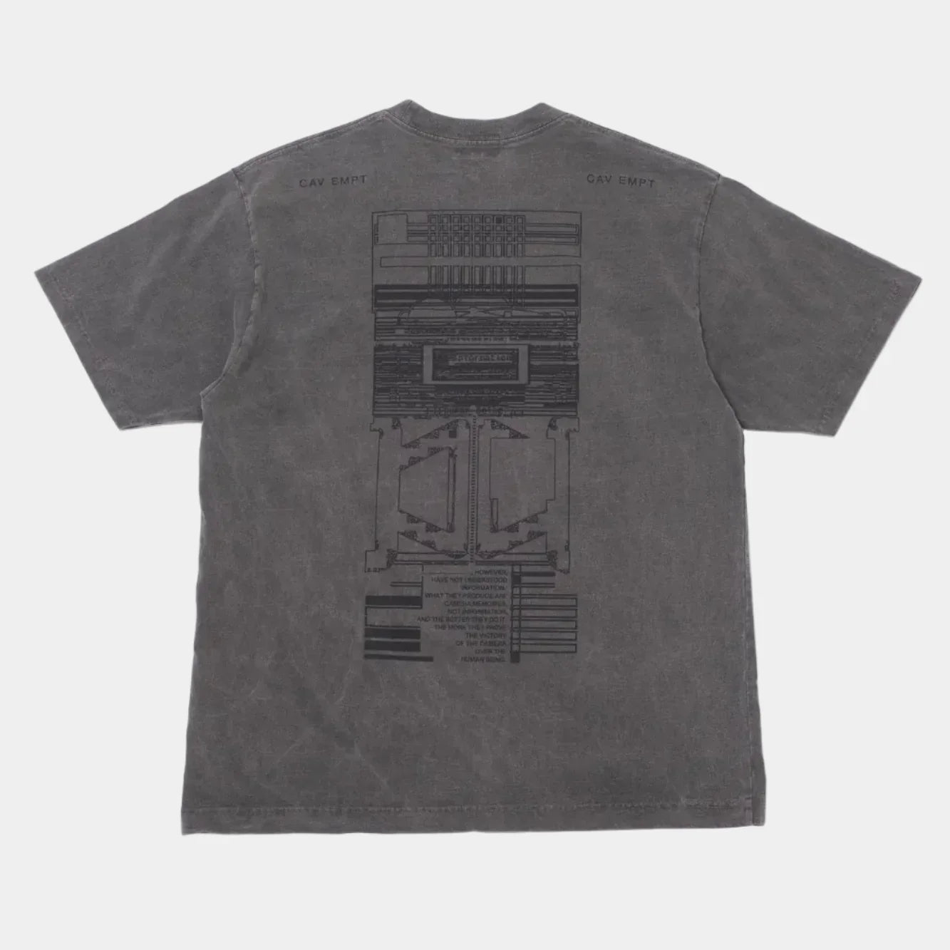 Cav Empt Overdye MD The Camera T-Shirt - Charcoal