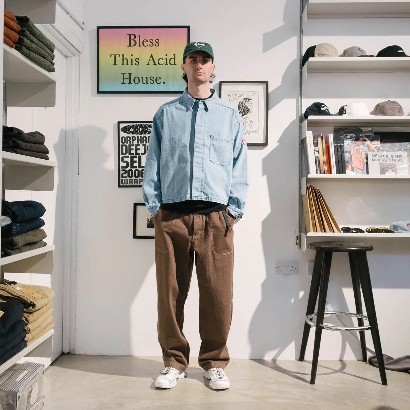 Cav Empt Washed Denim Short Shirt Jacket - Indigo