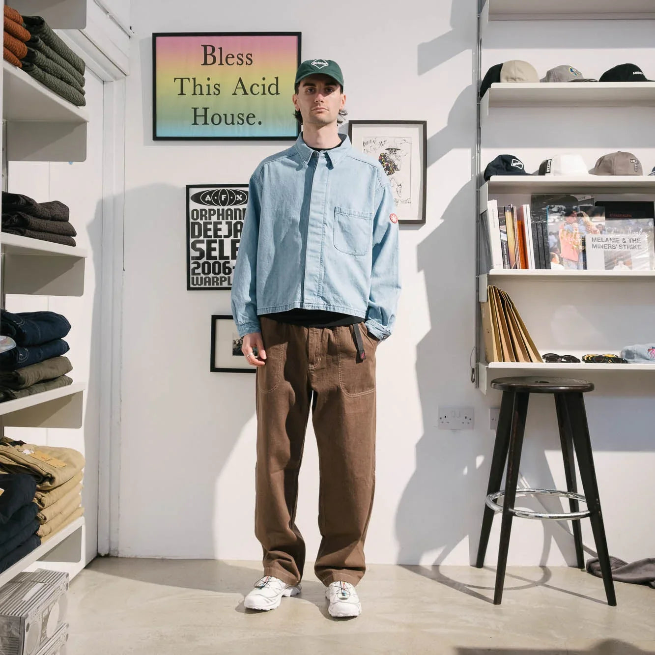 Cav Empt Washed Denim Short Shirt Jacket - Indigo