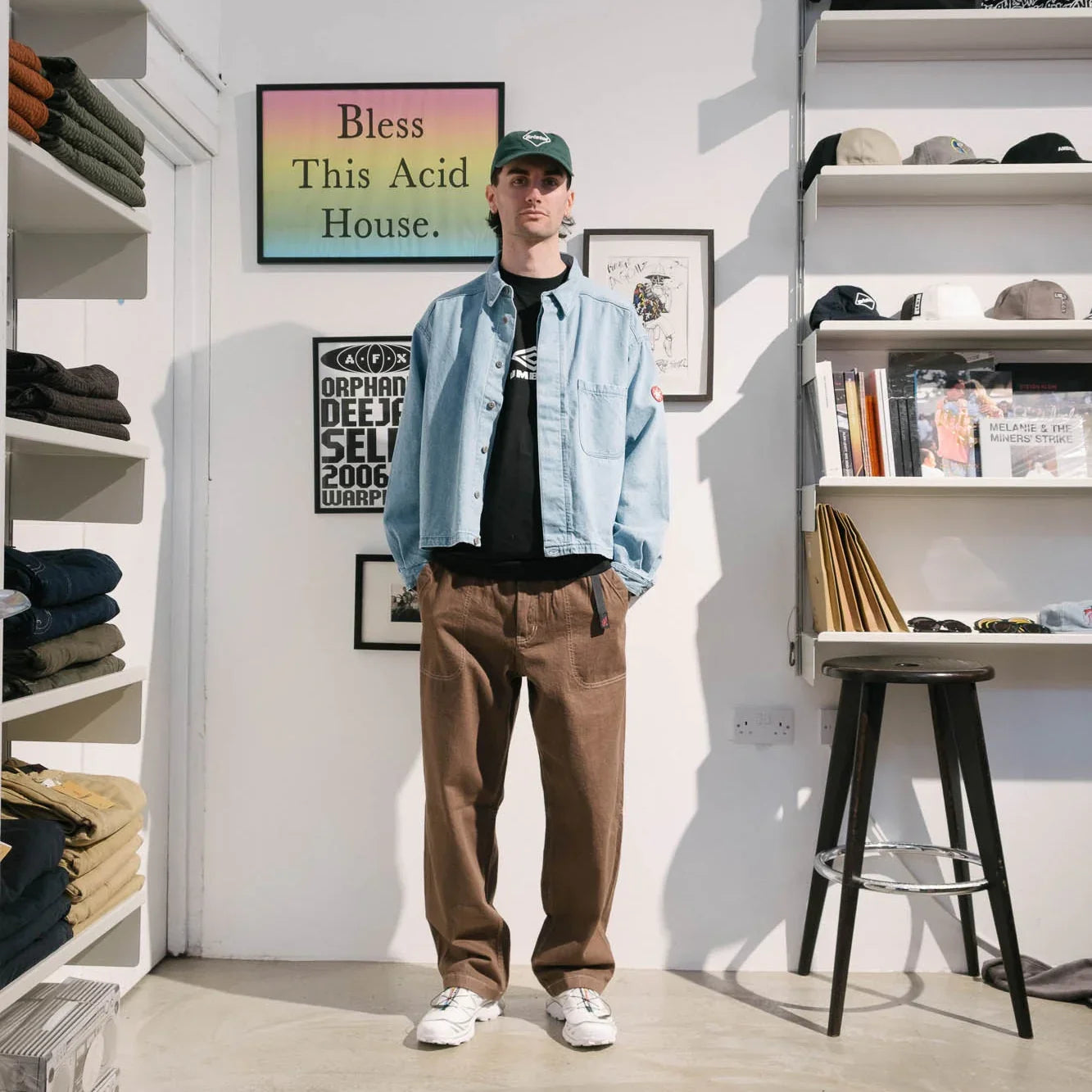 Cav Empt Washed Denim Short Shirt Jacket - Indigo