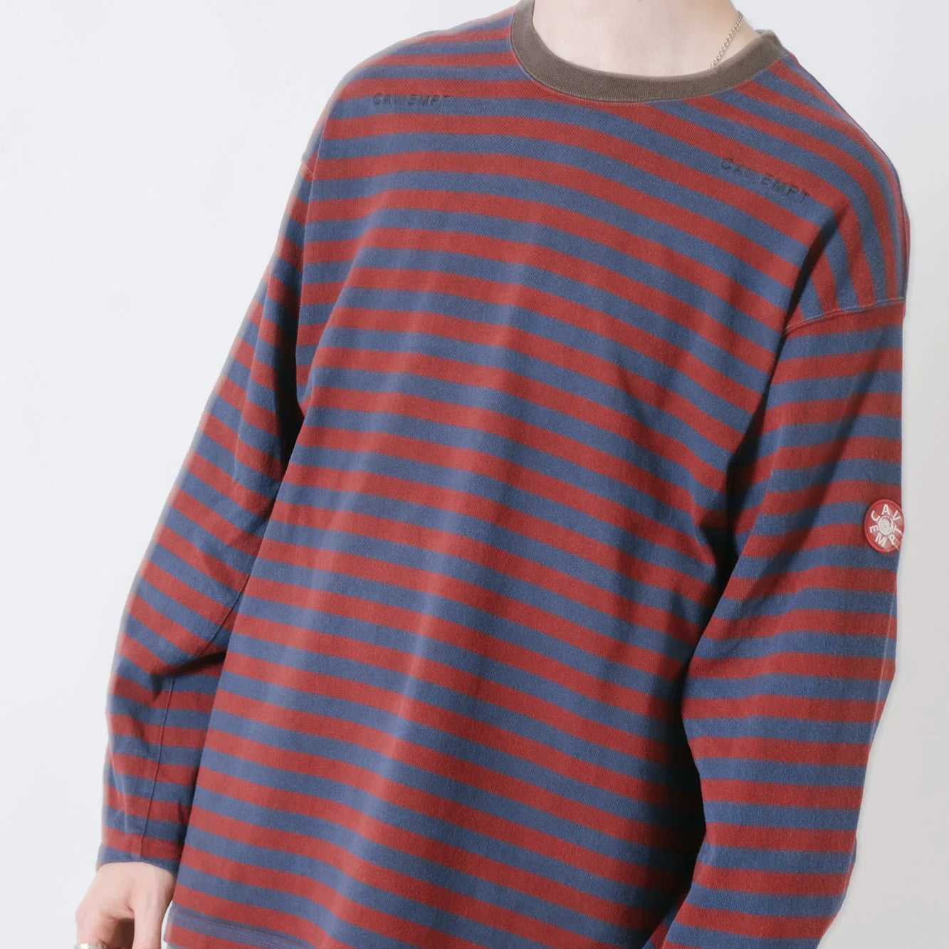 Cav Empt Overdye Stripe Long Sleeve Top - Brown