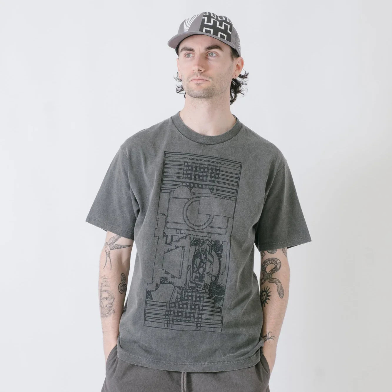 Cav Empt Overdye MD The Camera T-Shirt - Charcoal