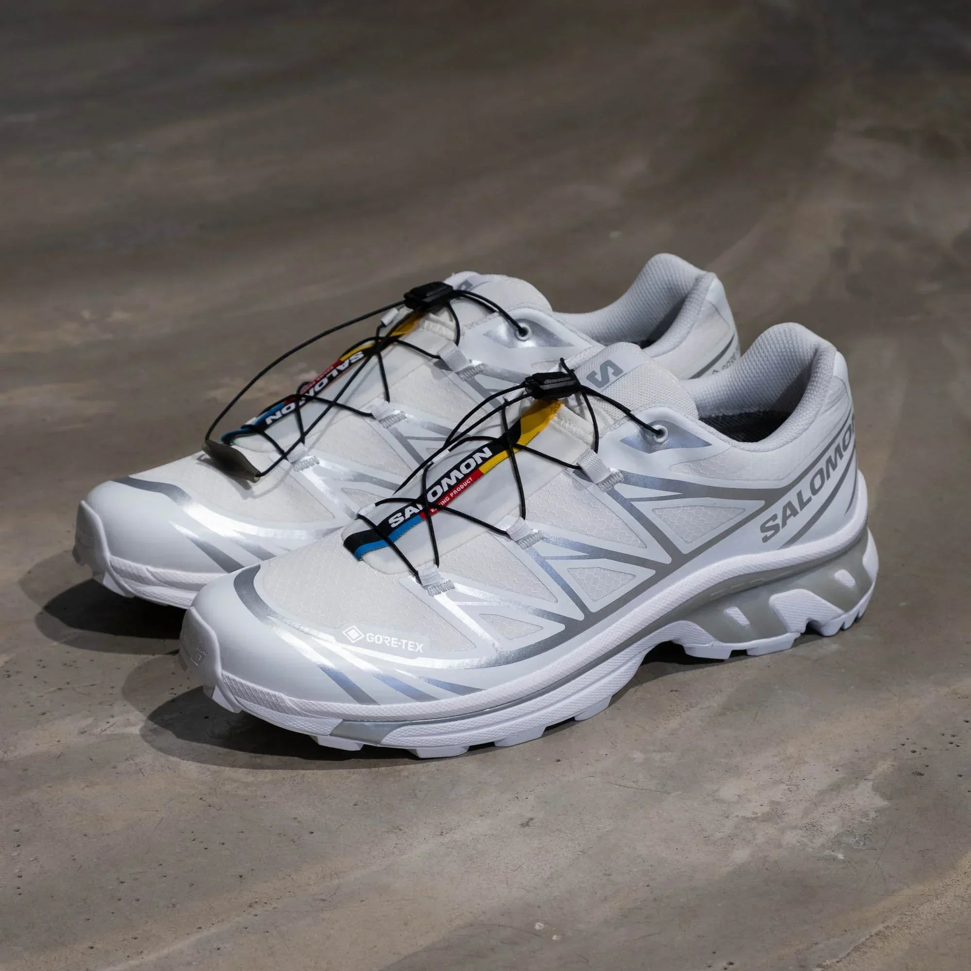 Salomon XT-6 GTX Shoes - White/White/Silver