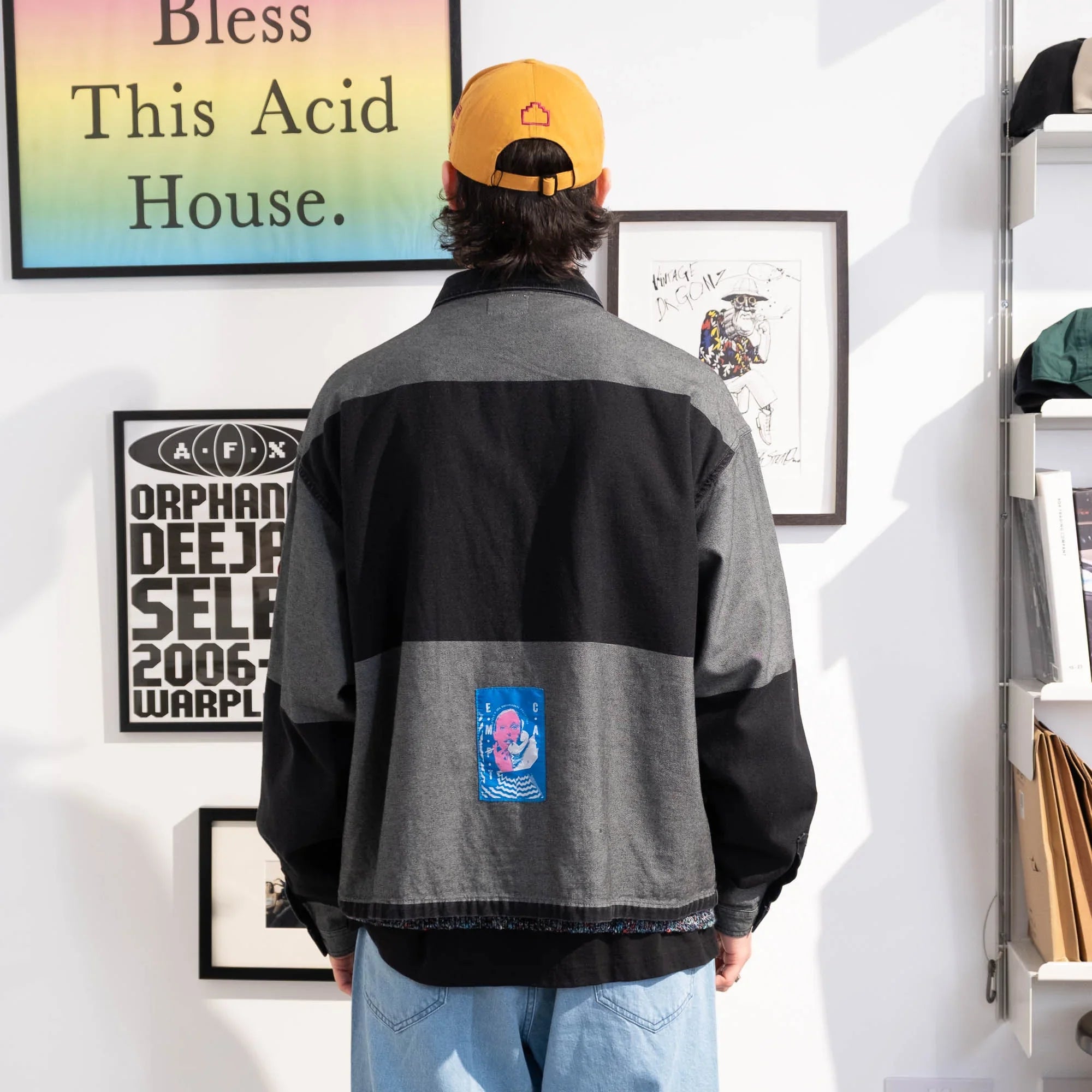 Cav Empt Overdye Stripe Short Shirt Jacket - Grey